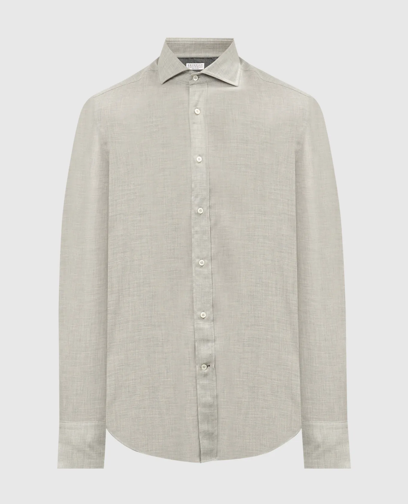 Brunello Cucinelli Camicia grigia con cashmere MY6121718