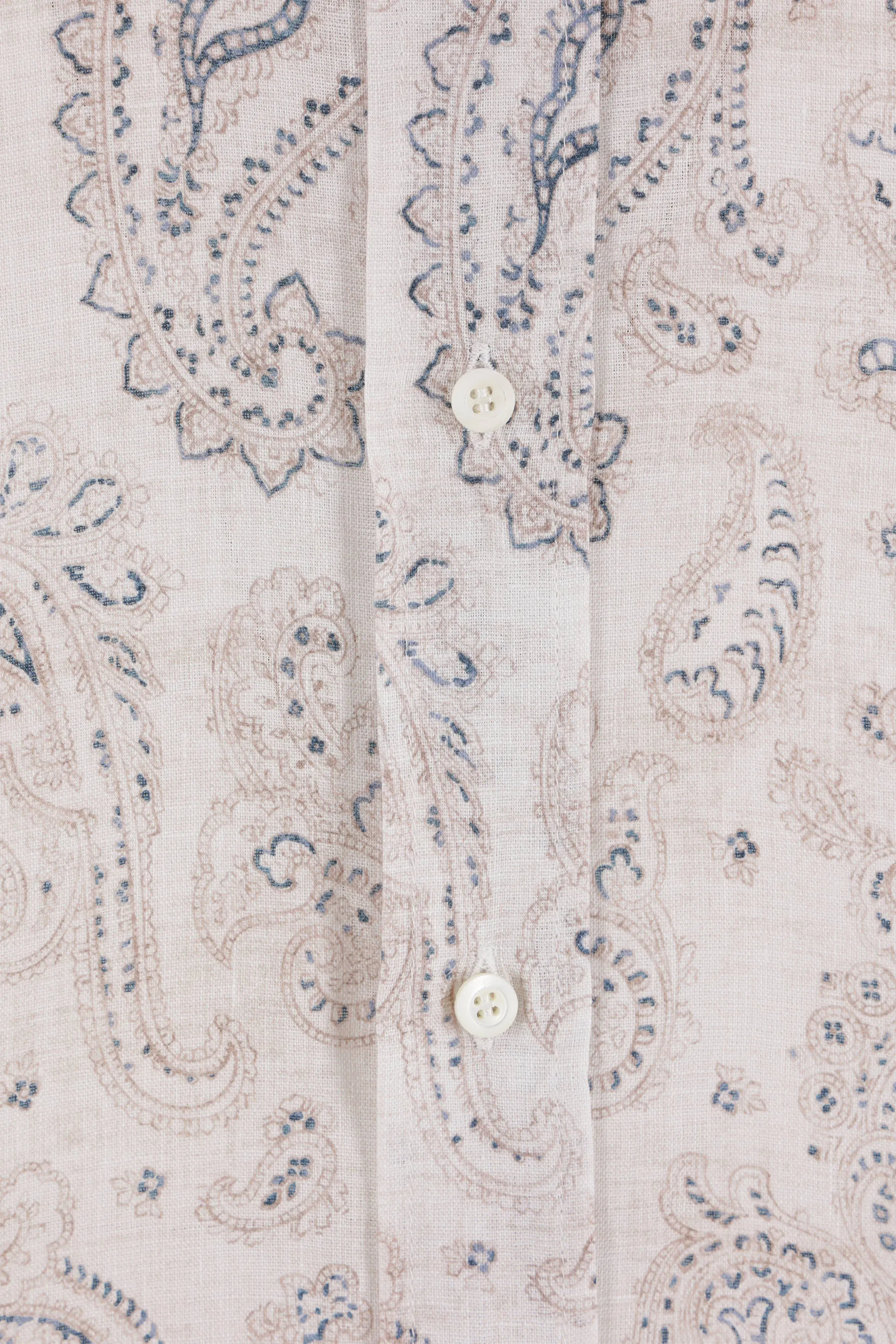 BRUNELLO CUCINELLI camicia in lino stampa paisley
