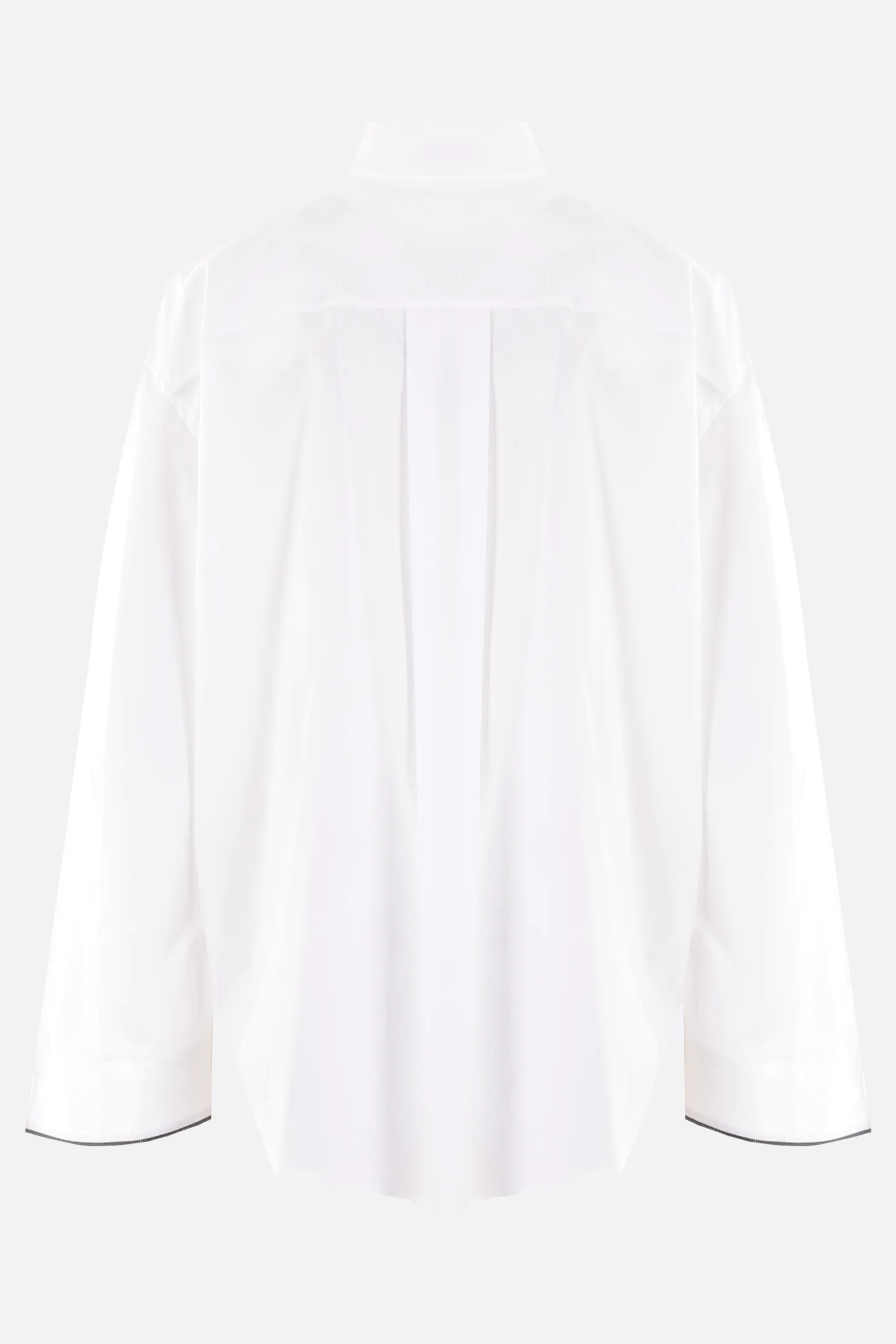BRUNELLO CUCINELLI camicia in popeline con monile