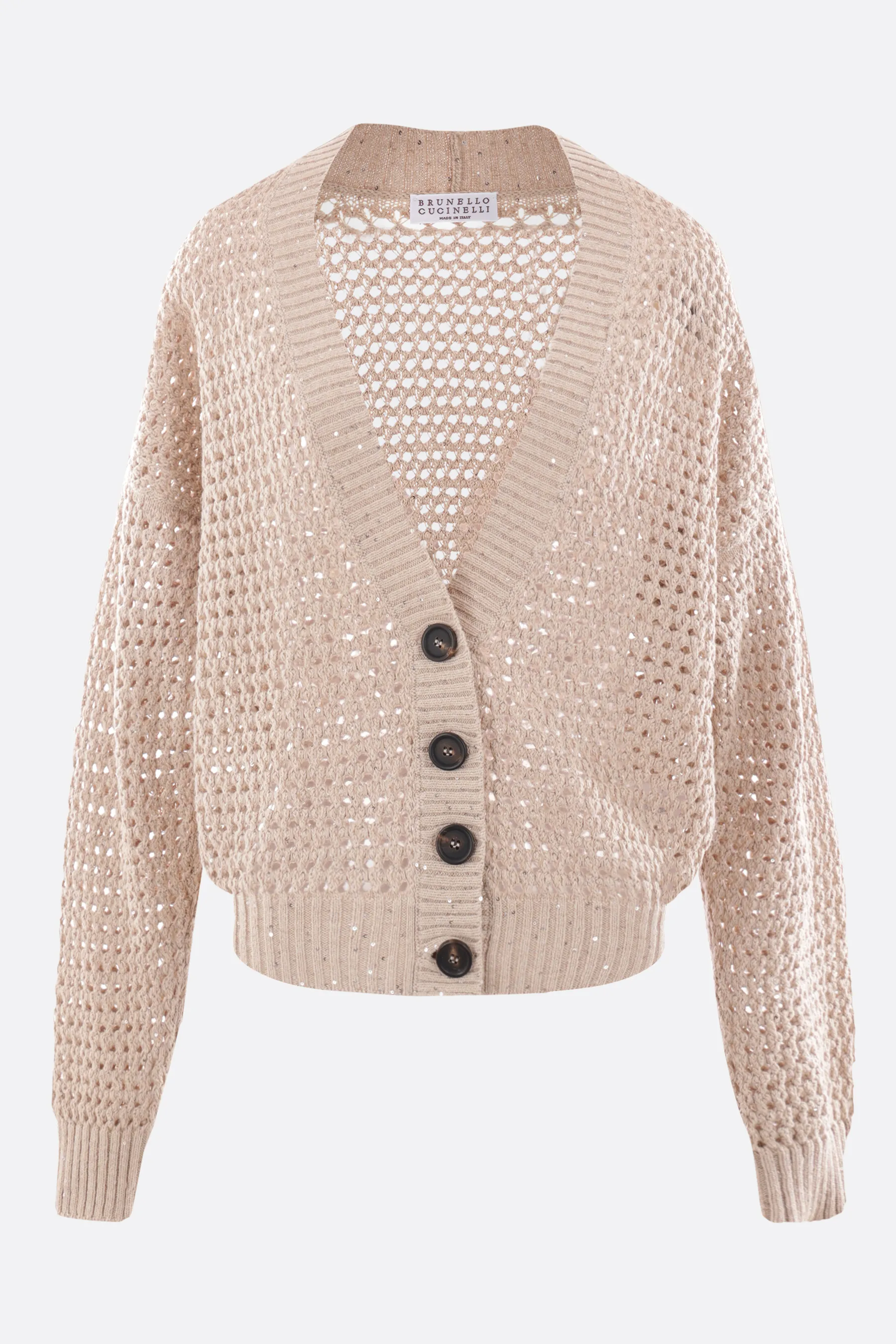 BRUNELLO CUCINELLI cardigan in misto cotone con paillettes