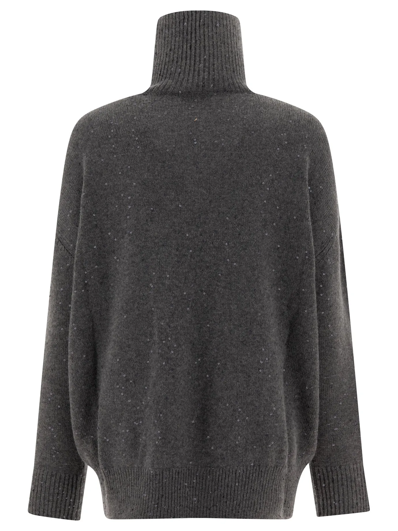 Brunello Cucinelli Cashmere e Silk Turtleneck con paillettes