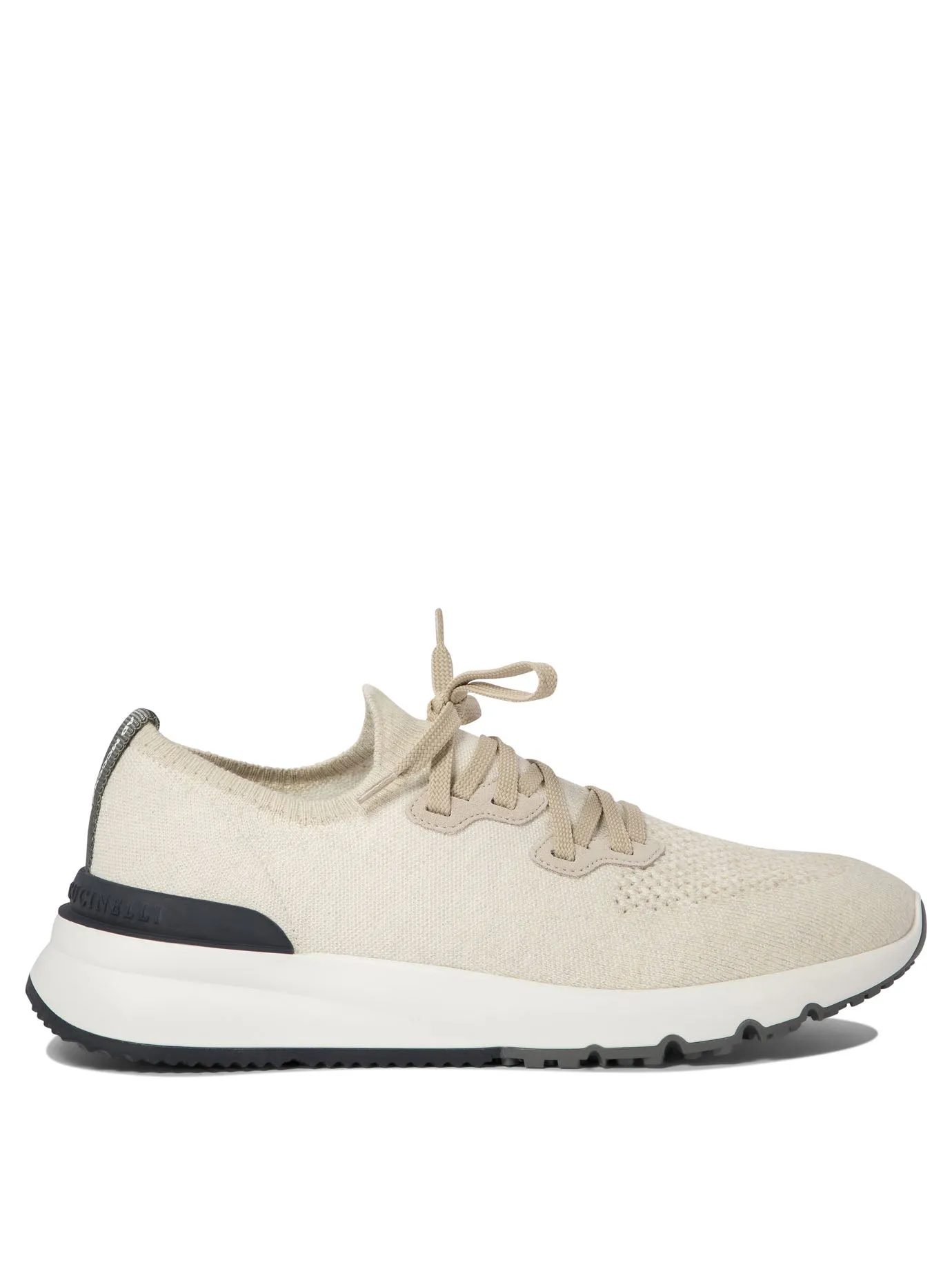 Brunello Cucinelli Cotton Chiné Knit Sneaker