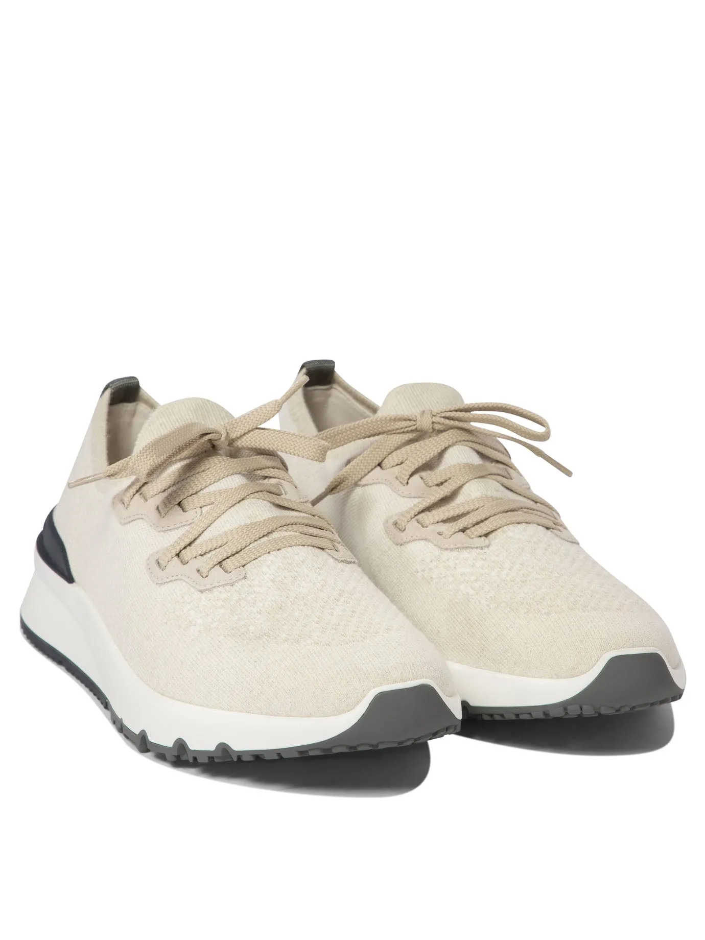 Brunello Cucinelli Cotton Chiné Knit Sneaker