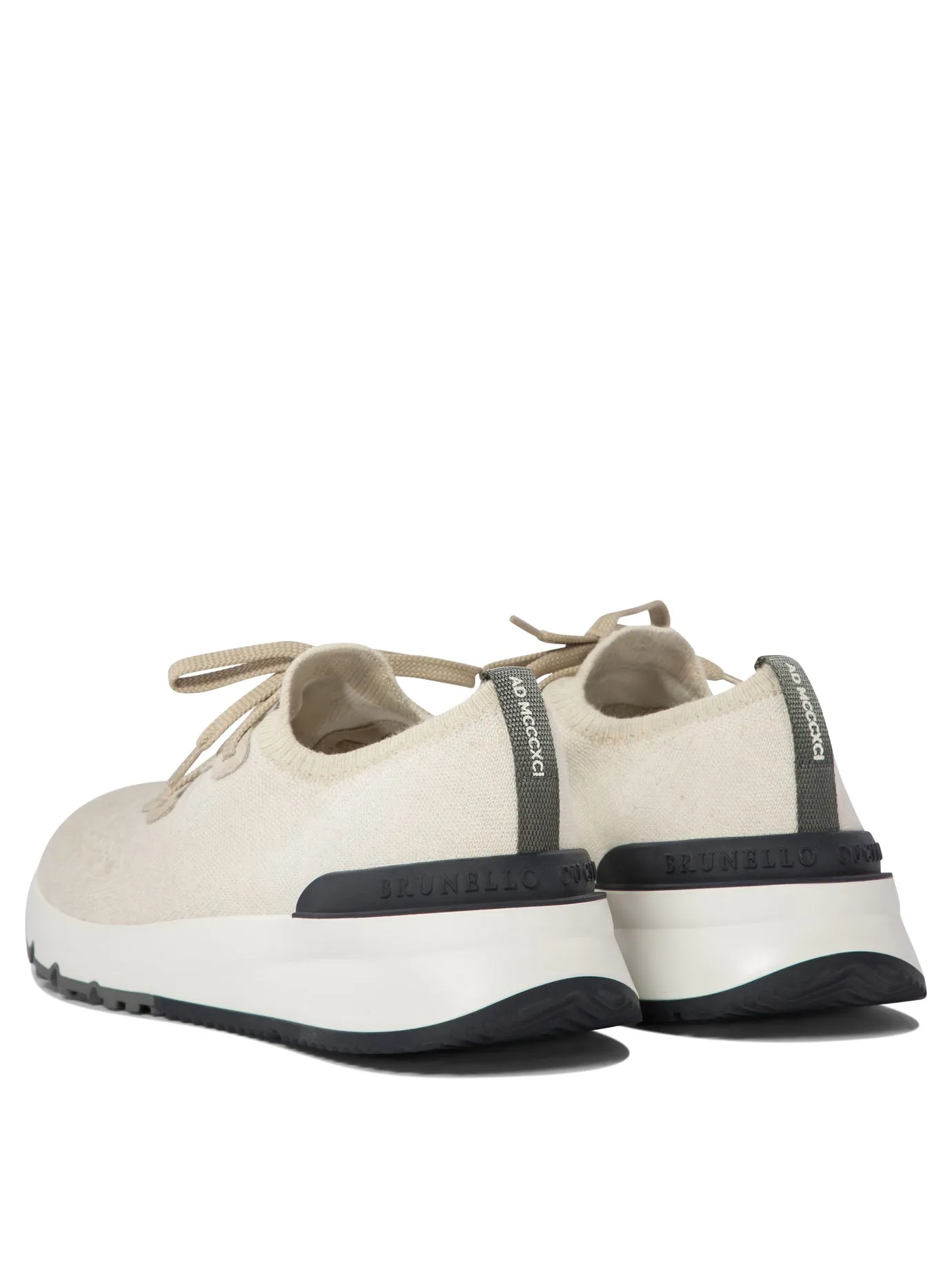 Brunello Cucinelli Cotton Chiné Knit Sneaker
