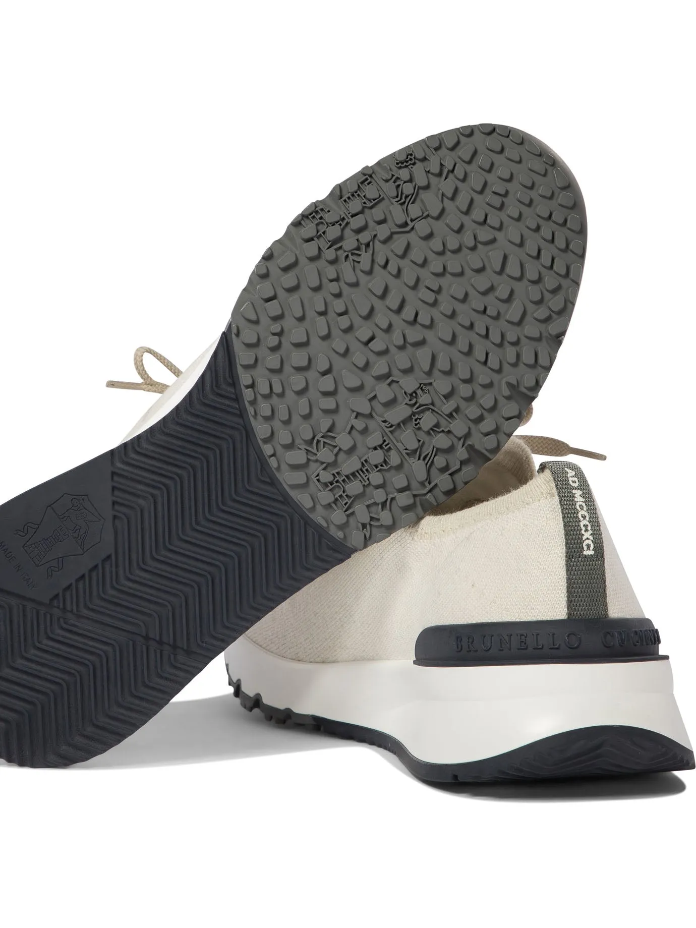 Brunello Cucinelli Cotton Chiné Knit Sneaker