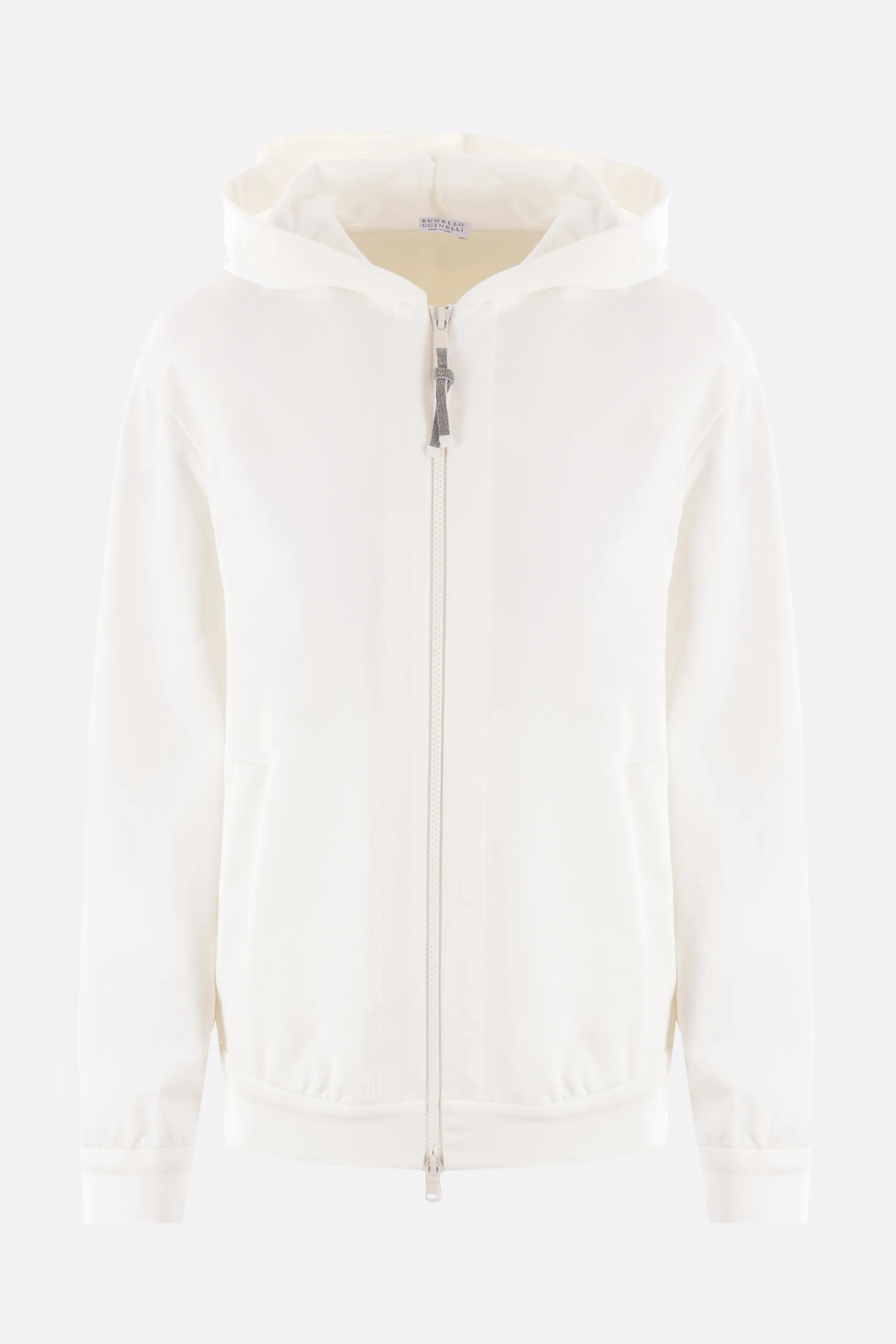 BRUNELLO CUCINELLI felpa full-zip in jersey con dettaglio monile