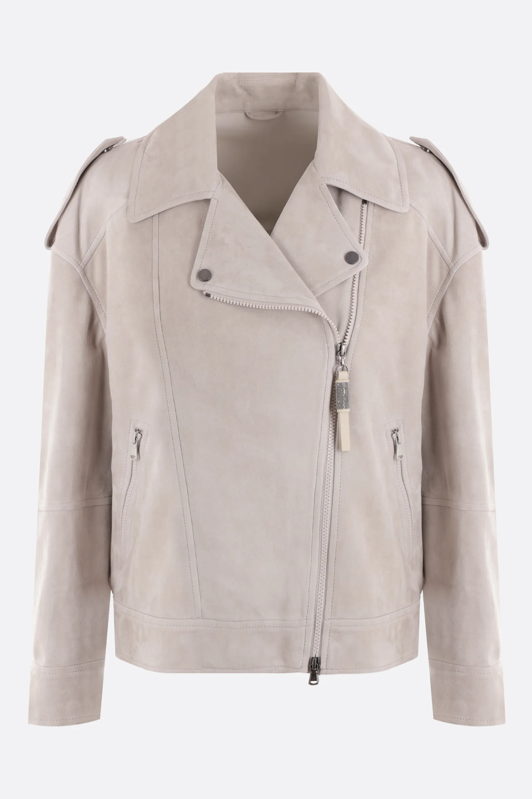 BRUNELLO CUCINELLI giacca biker in suede