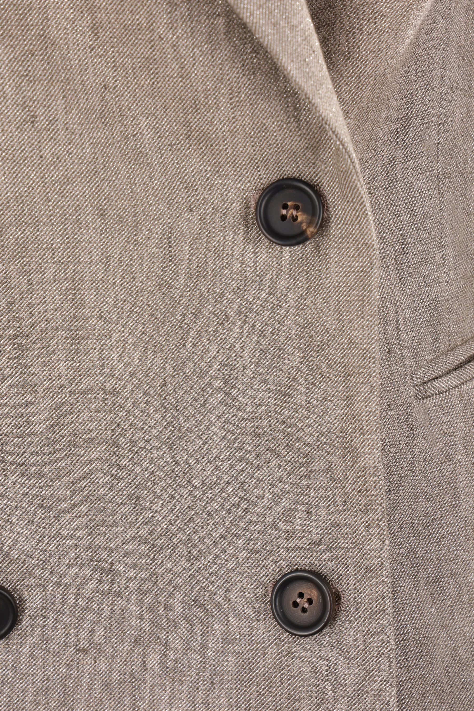 BRUNELLO CUCINELLI giacca doppiopetto in lino e lurex