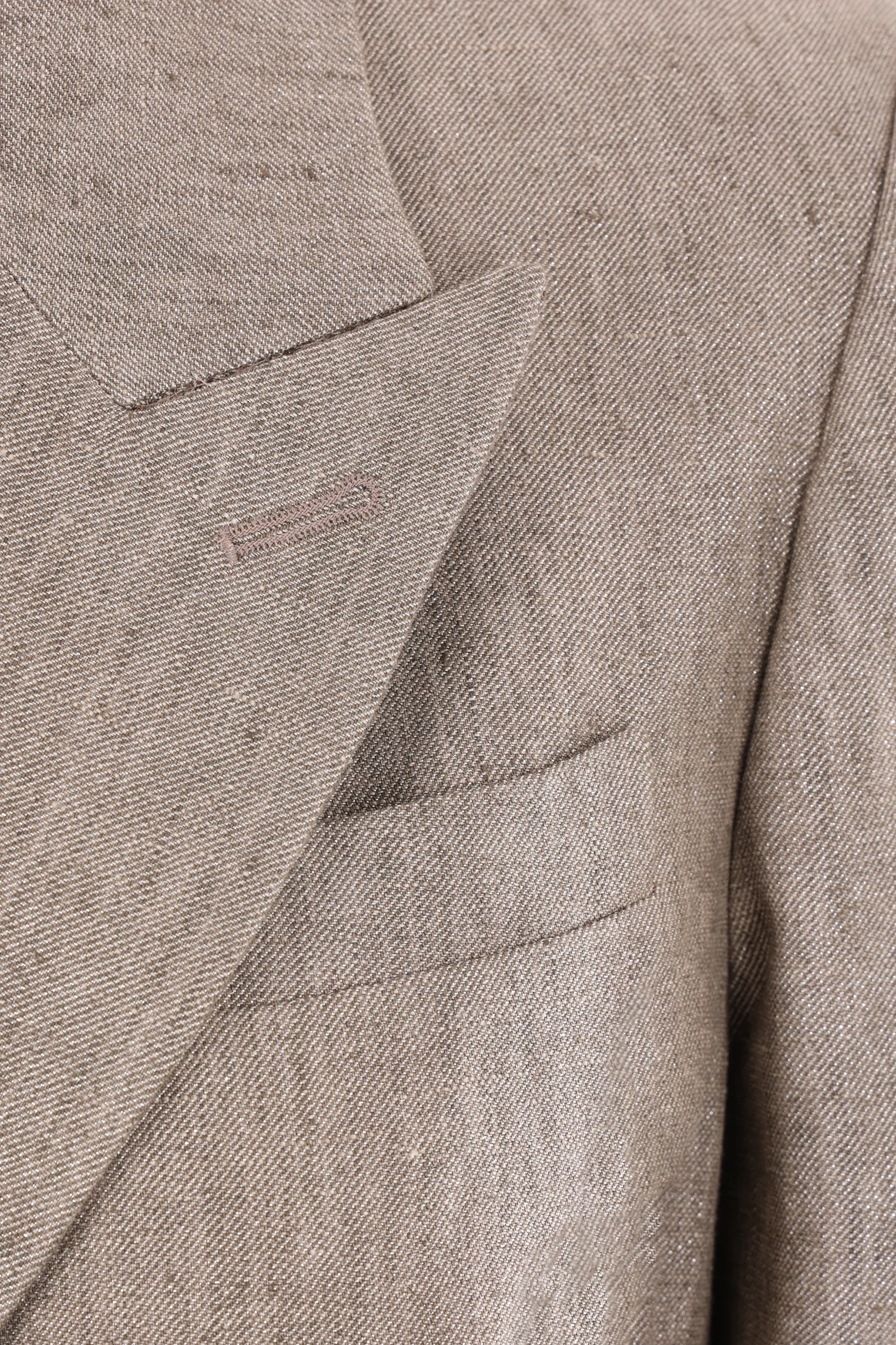 BRUNELLO CUCINELLI giacca doppiopetto in lino e lurex