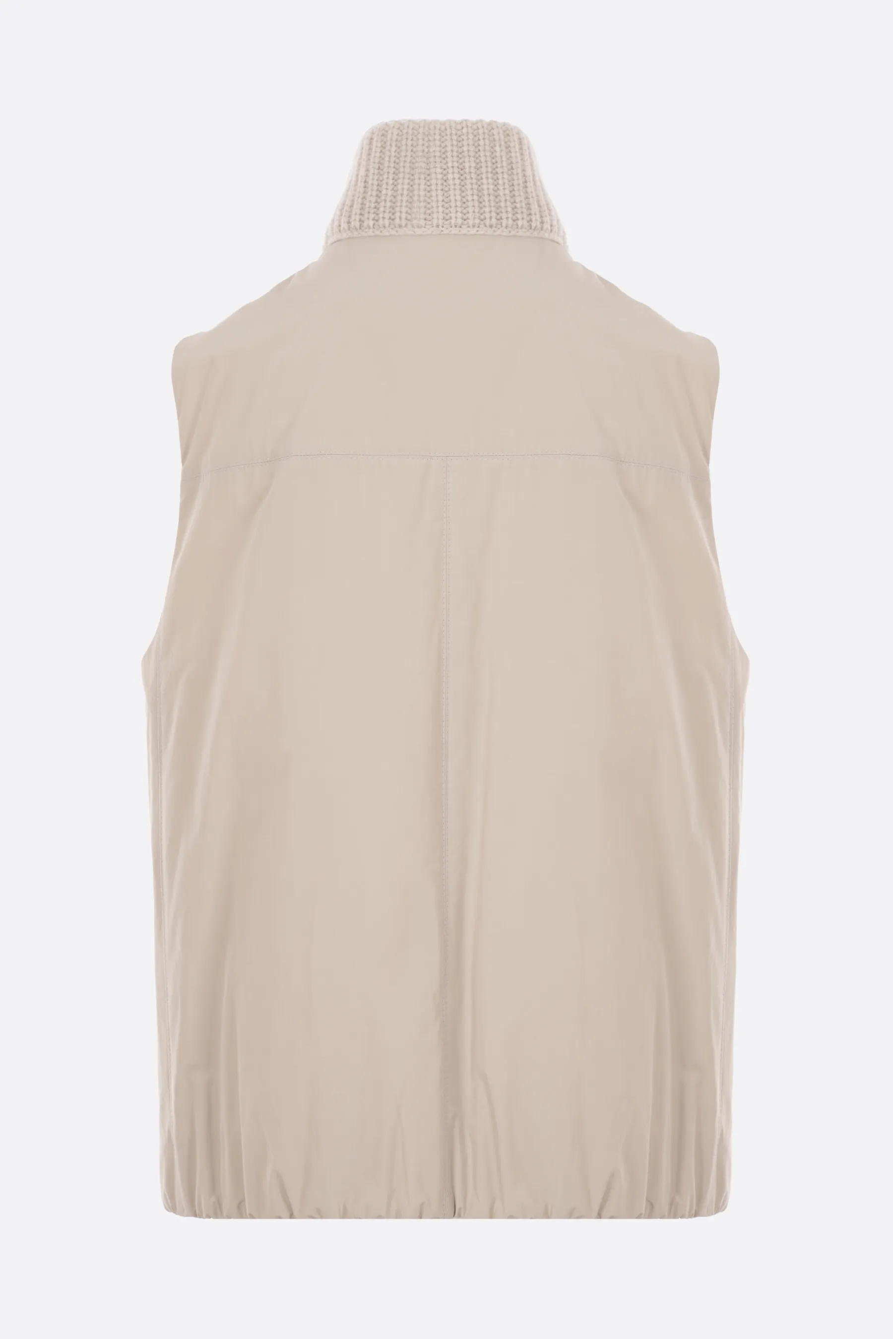BRUNELLO CUCINELLI gilet imbottito reversibile in nylon e maglia