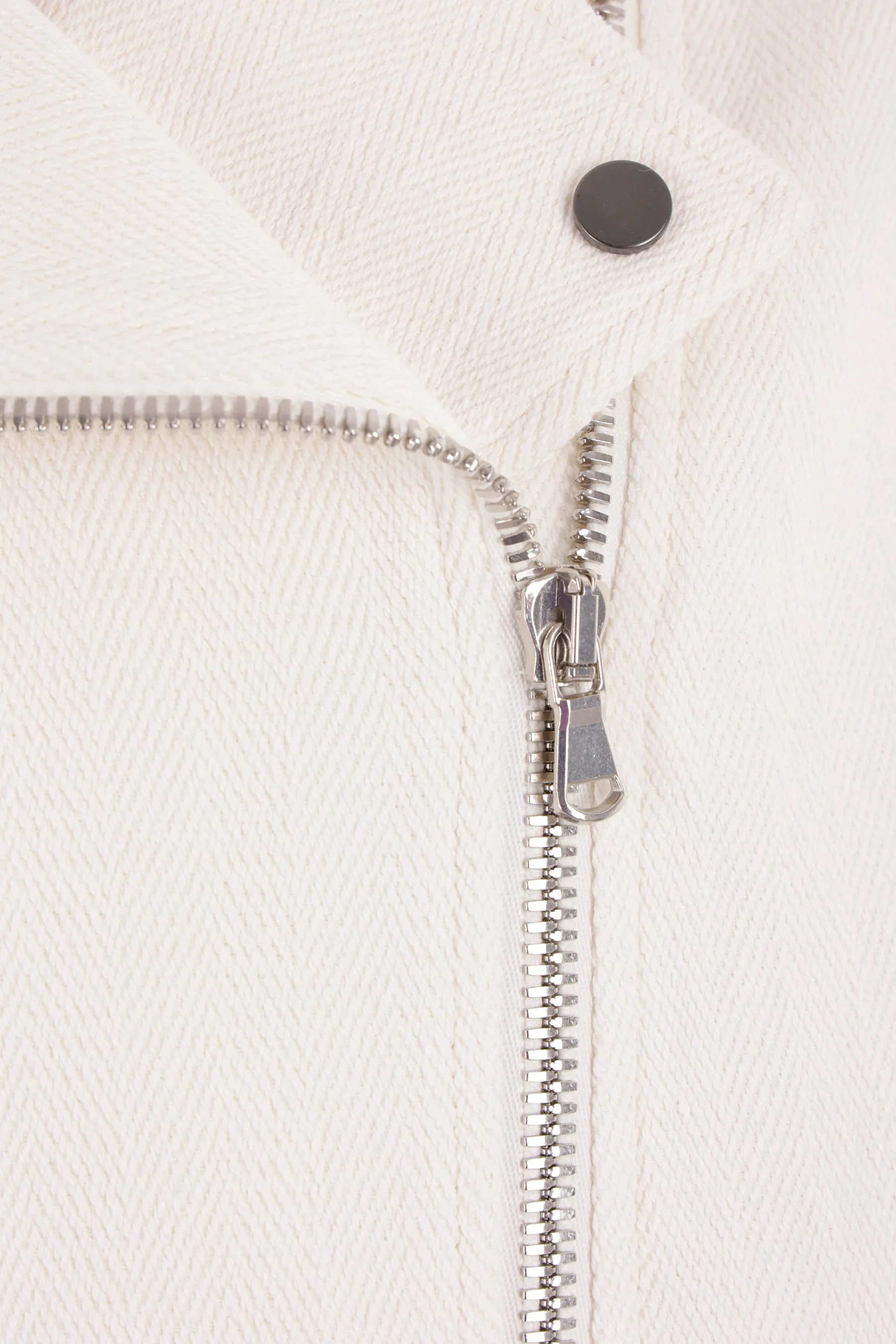 BRUNELLO CUCINELLI giubbotto biker in cotone e lino con Shiny Details
