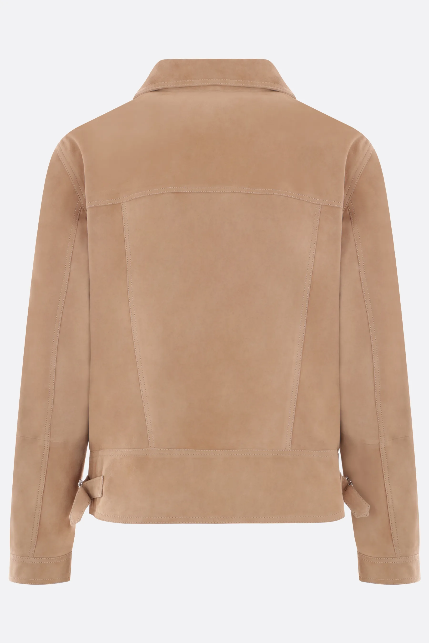 BRUNELLO CUCINELLI giubbotto chiodo in suede