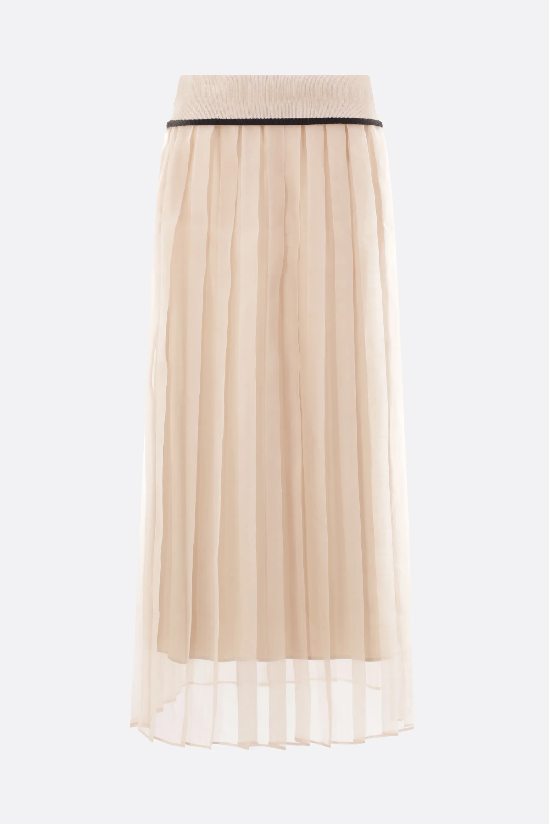 BRUNELLO CUCINELLI gonna in organza plissé