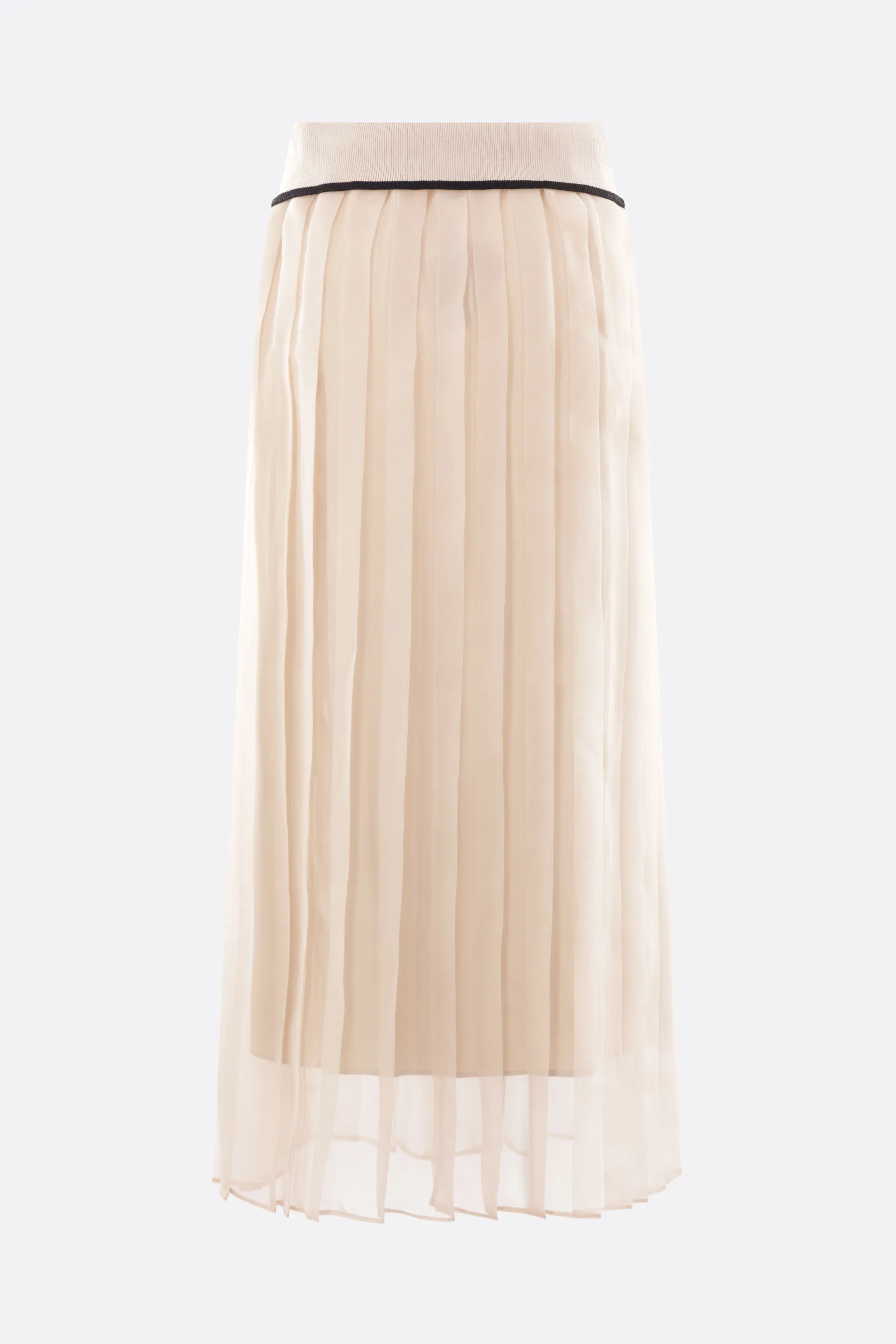 BRUNELLO CUCINELLI gonna in organza plissé