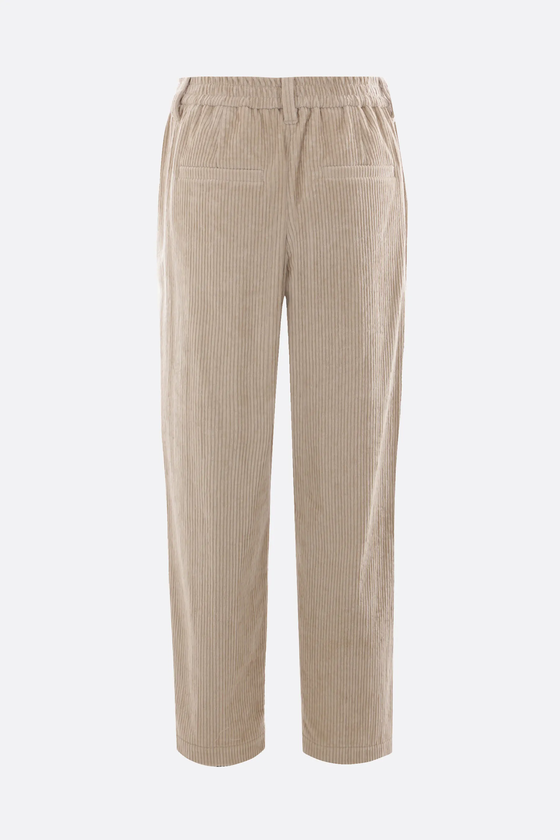  BRUNELLO CUCINELLI pantalone baggy crop in velluto a costine 