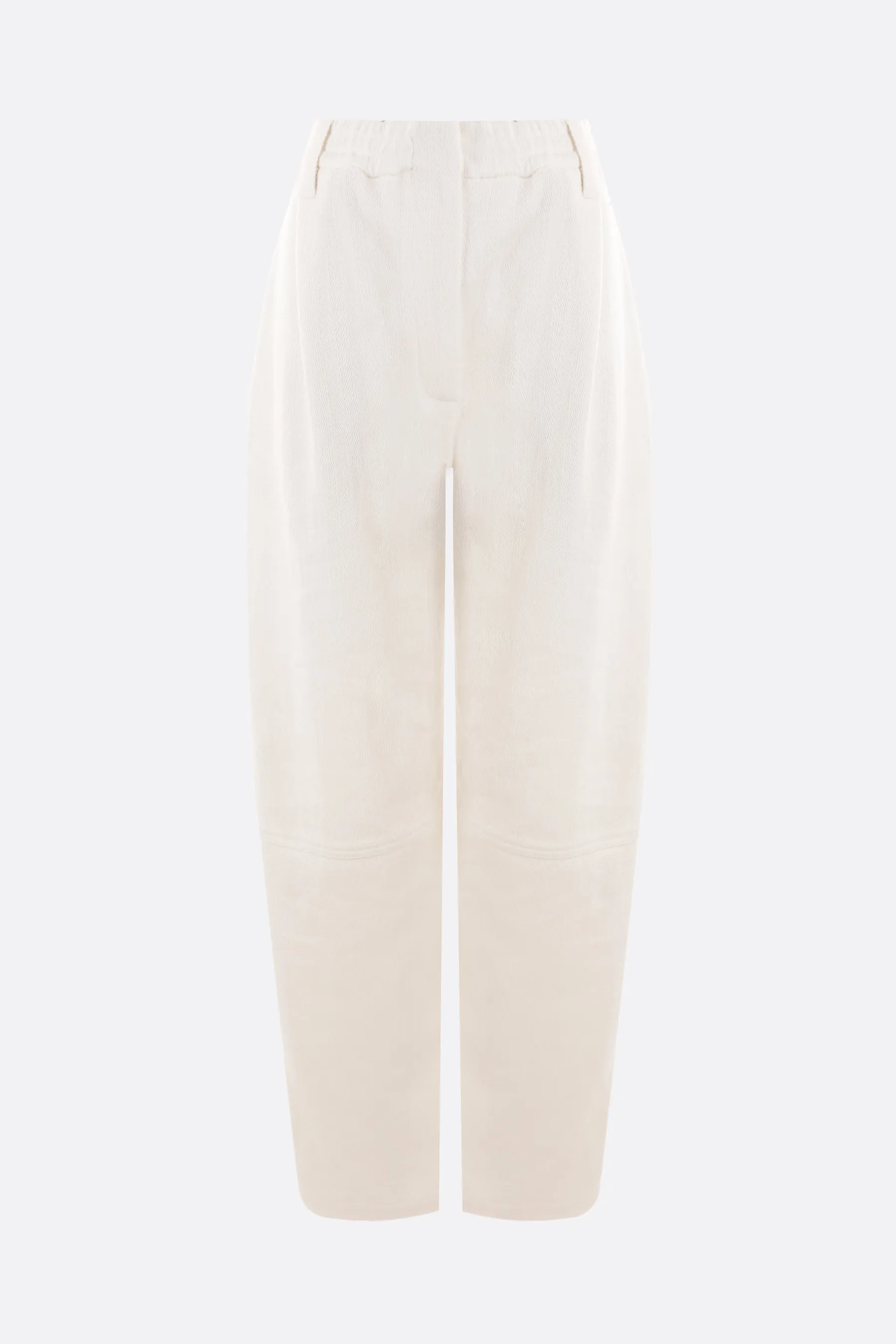 BRUNELLO CUCINELLI pantalone Baggy Utility in cotone e lino