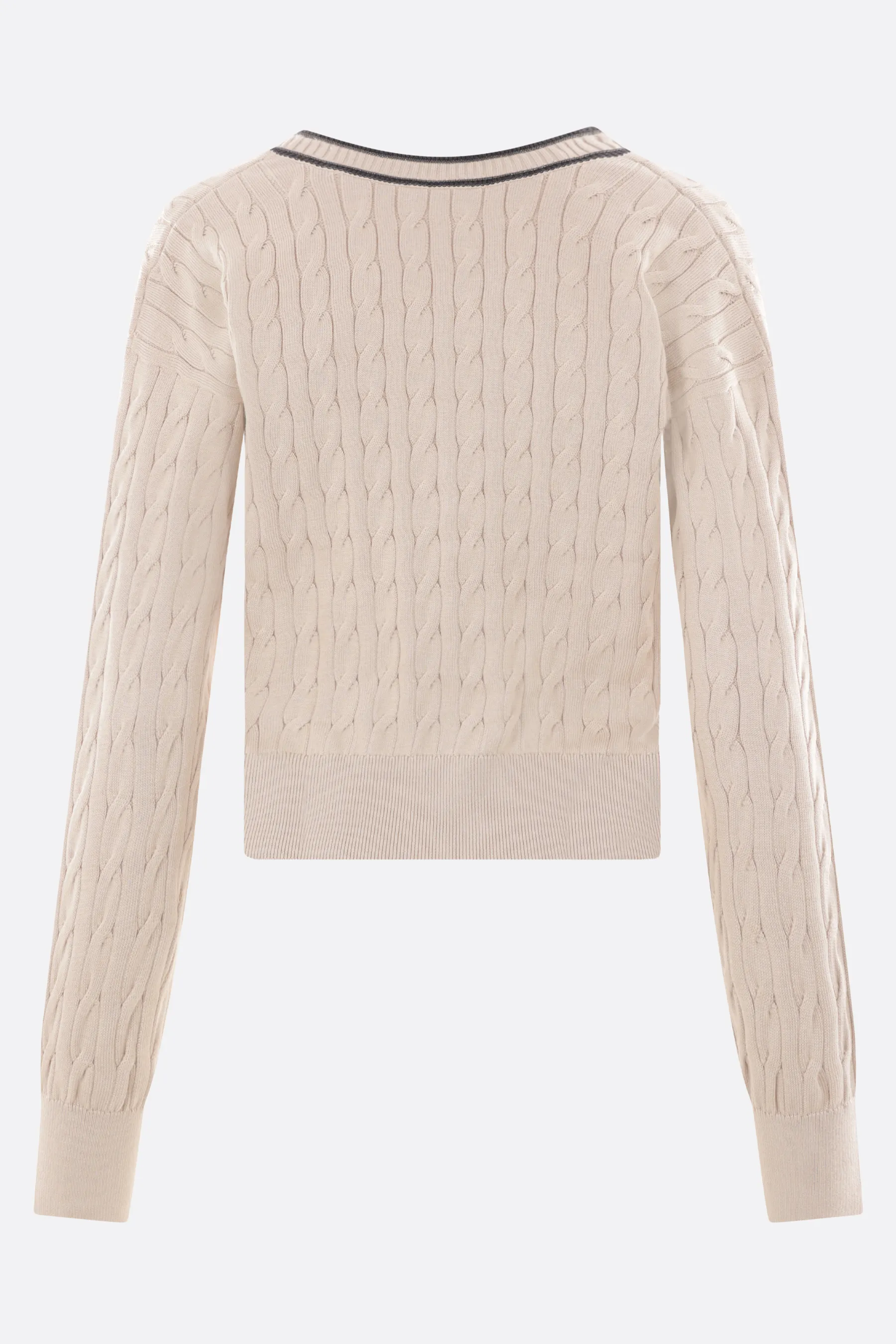 BRUNELLO CUCINELLI pullover in cotone con monile
