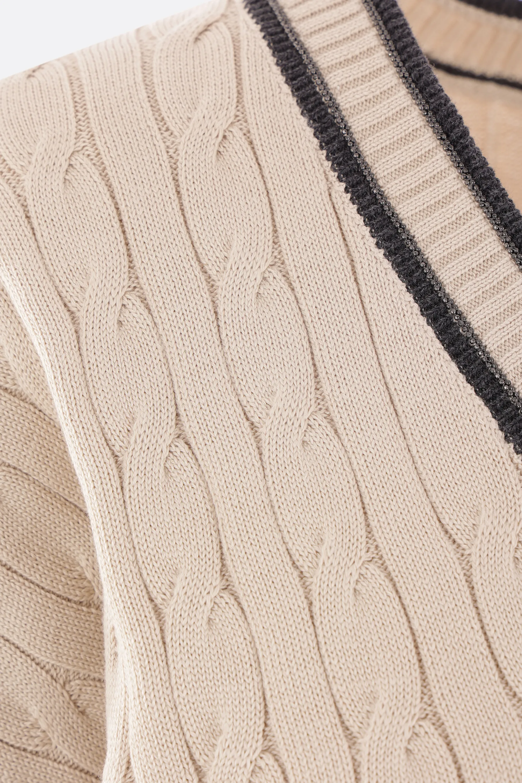 BRUNELLO CUCINELLI pullover in cotone con monile