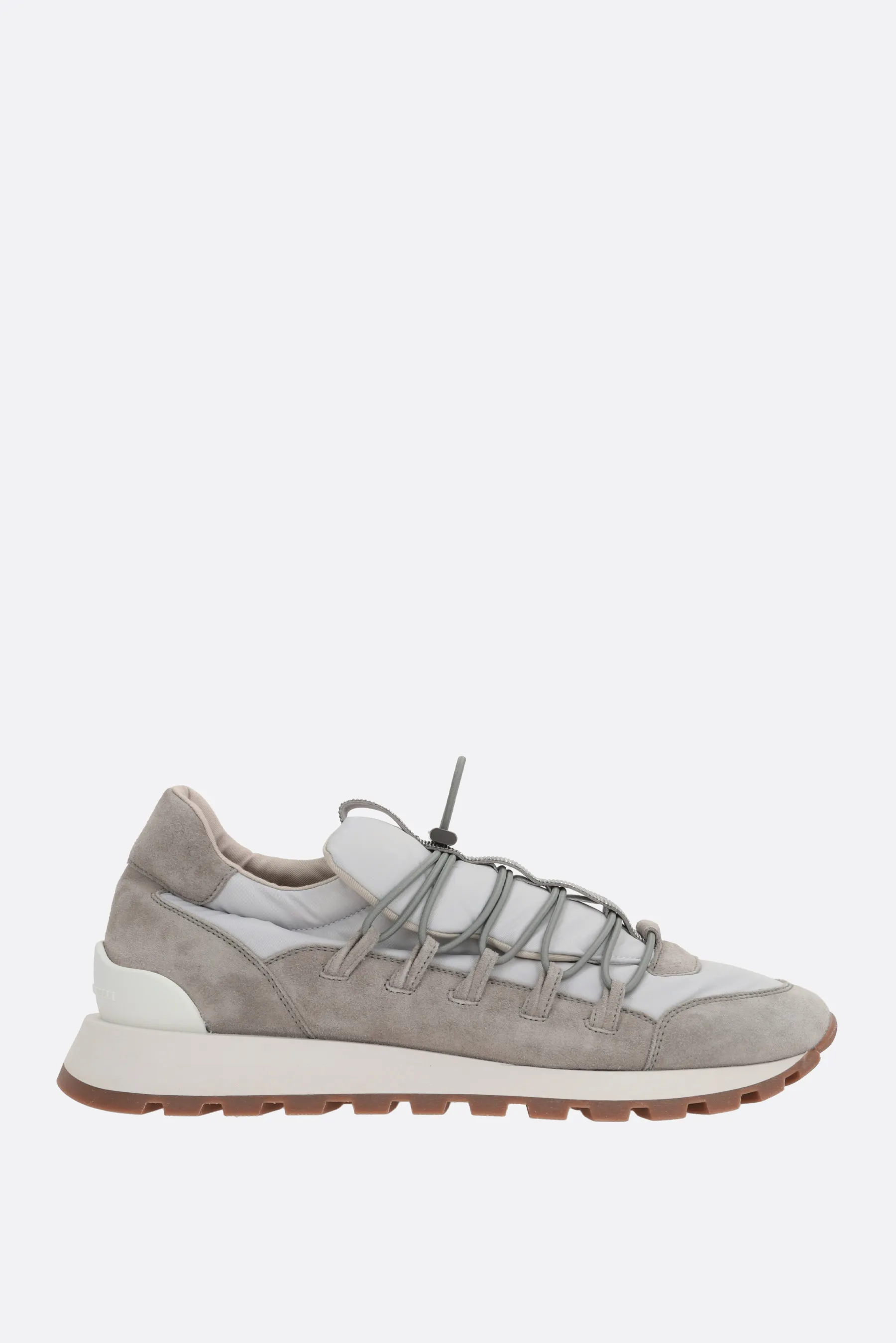 BRUNELLO CUCINELLI sneaker in nylon e suede con Precious Detail