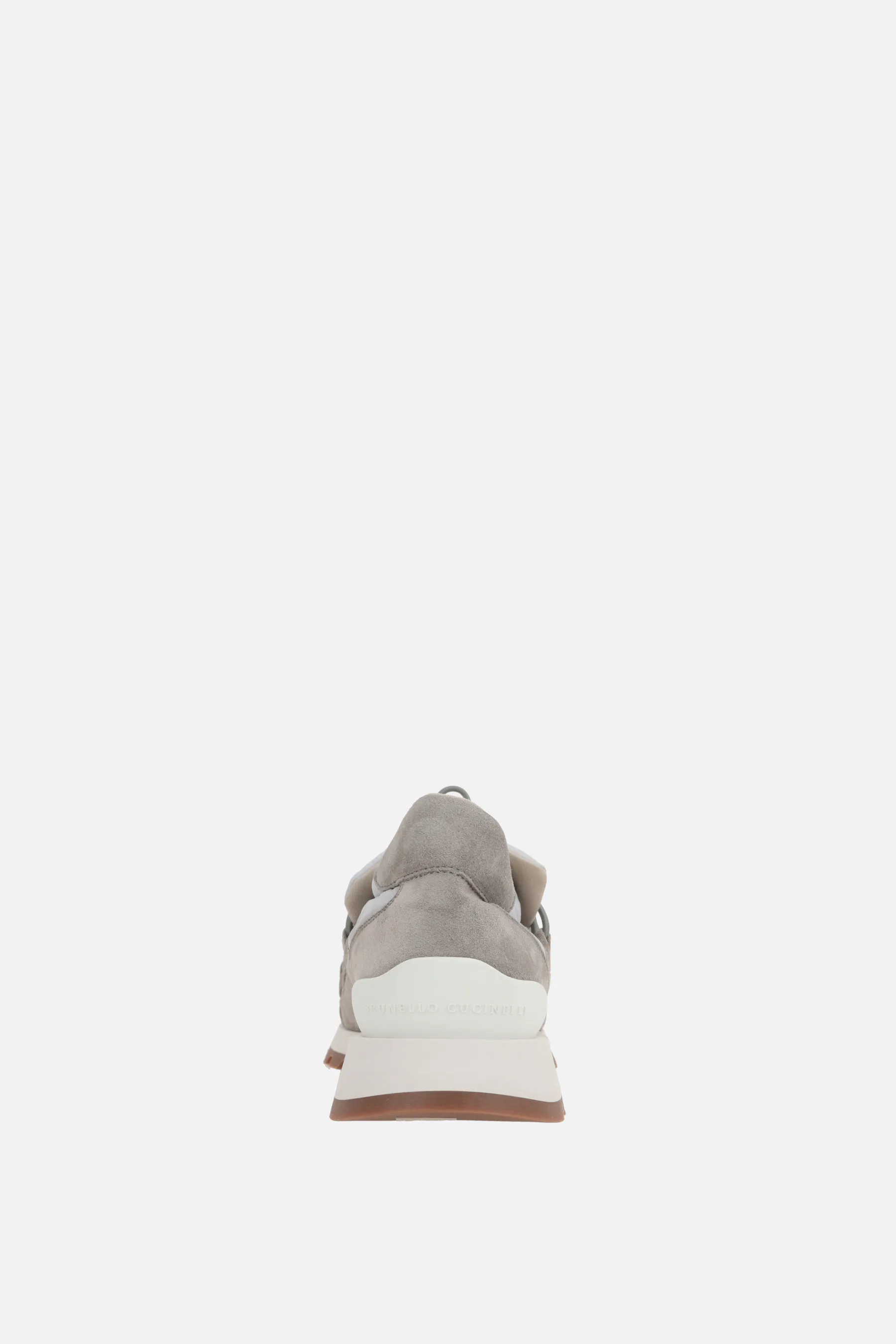 BRUNELLO CUCINELLI sneaker in nylon e suede con Precious Detail