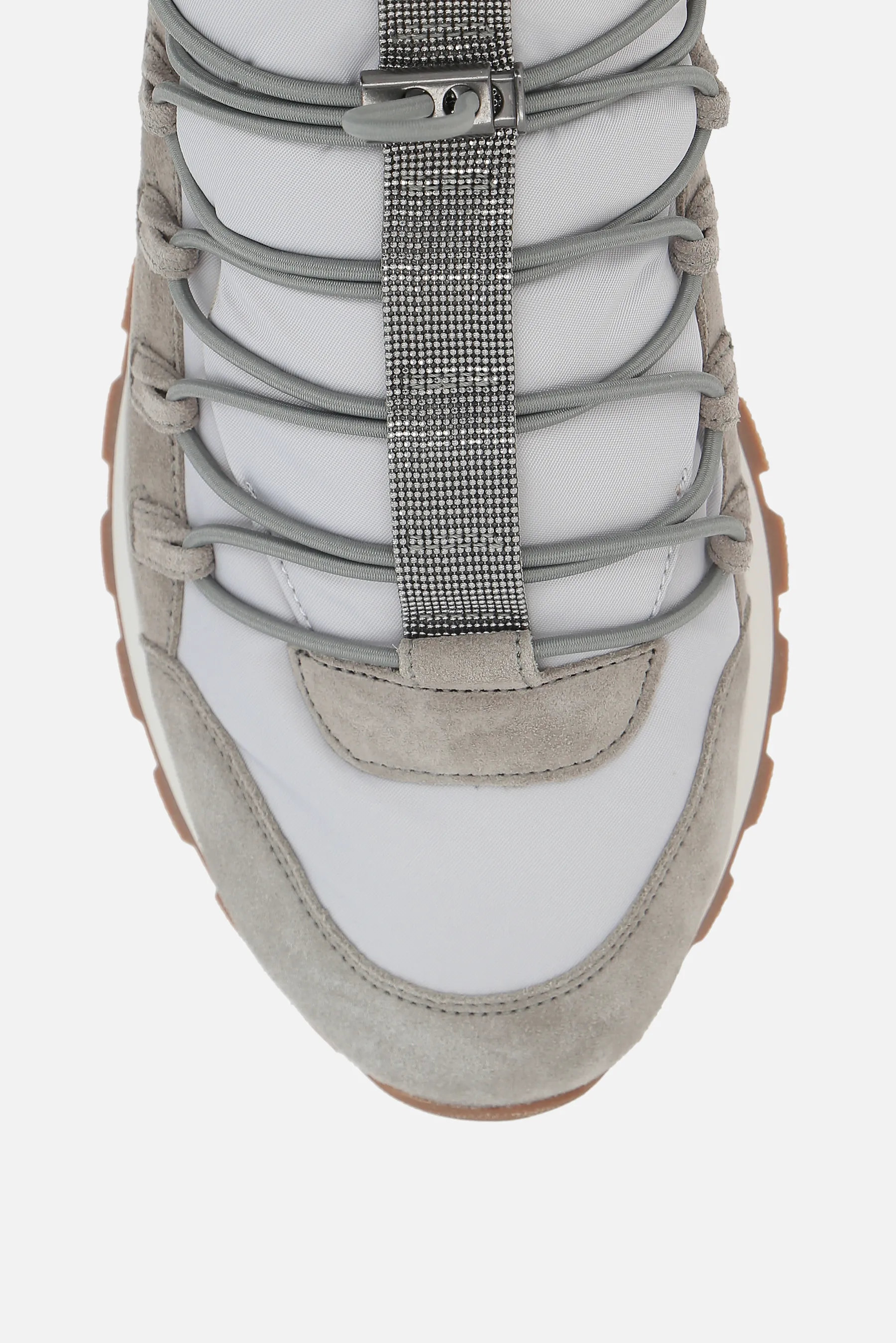 BRUNELLO CUCINELLI sneaker in nylon e suede con Precious Detail