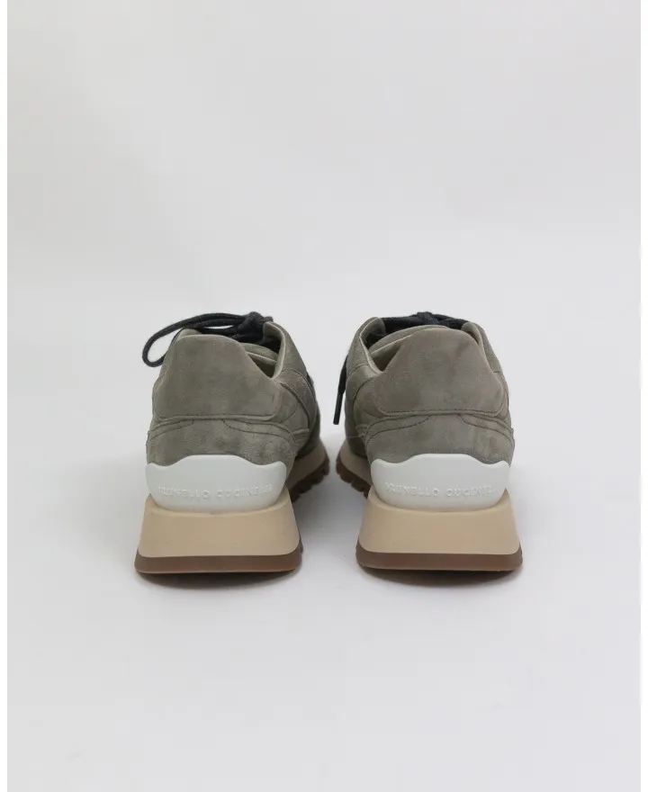 Brunello Cucinelli - Sneakers in Nabuk e Monile Roccia Donna