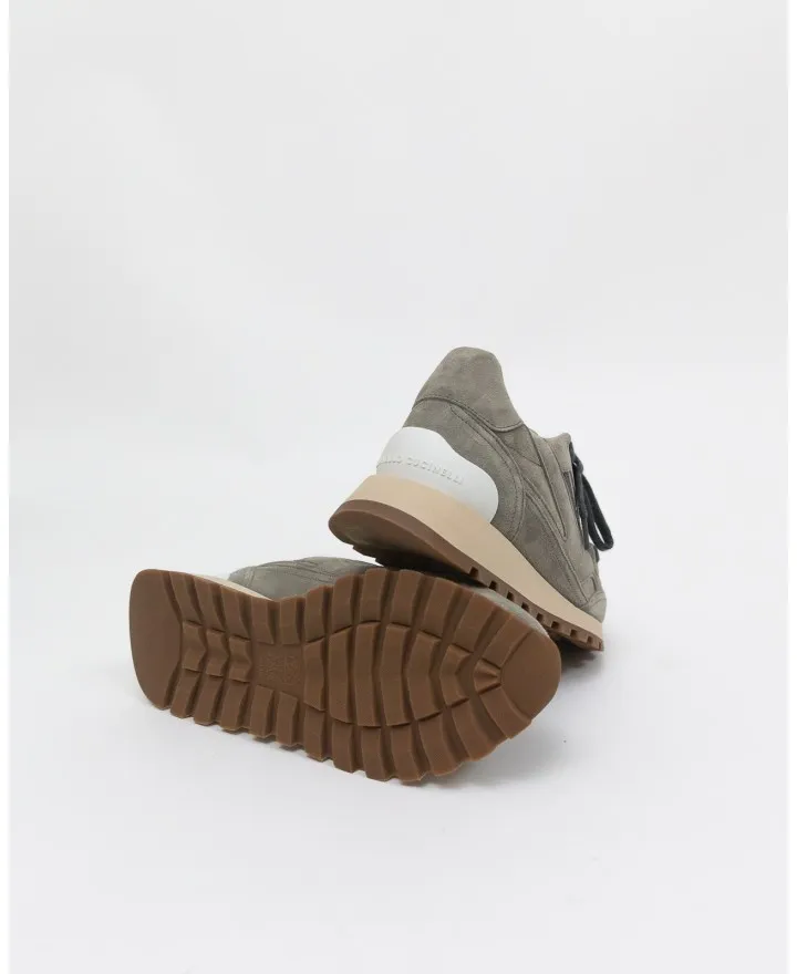 Brunello Cucinelli - Sneakers in Nabuk e Monile Roccia Donna