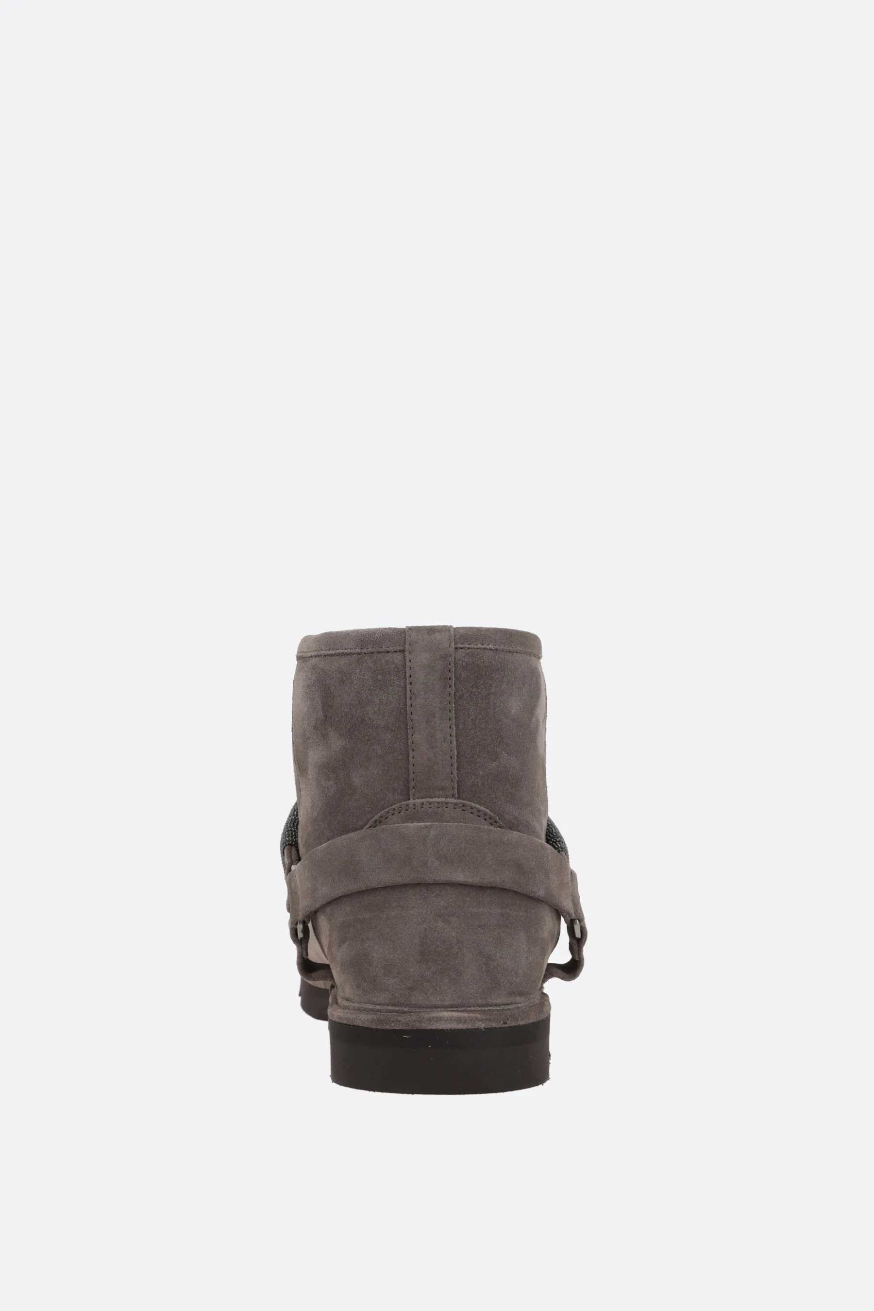 BRUNELLO CUCINELLI stivaletto in suede con Shiny Strap 