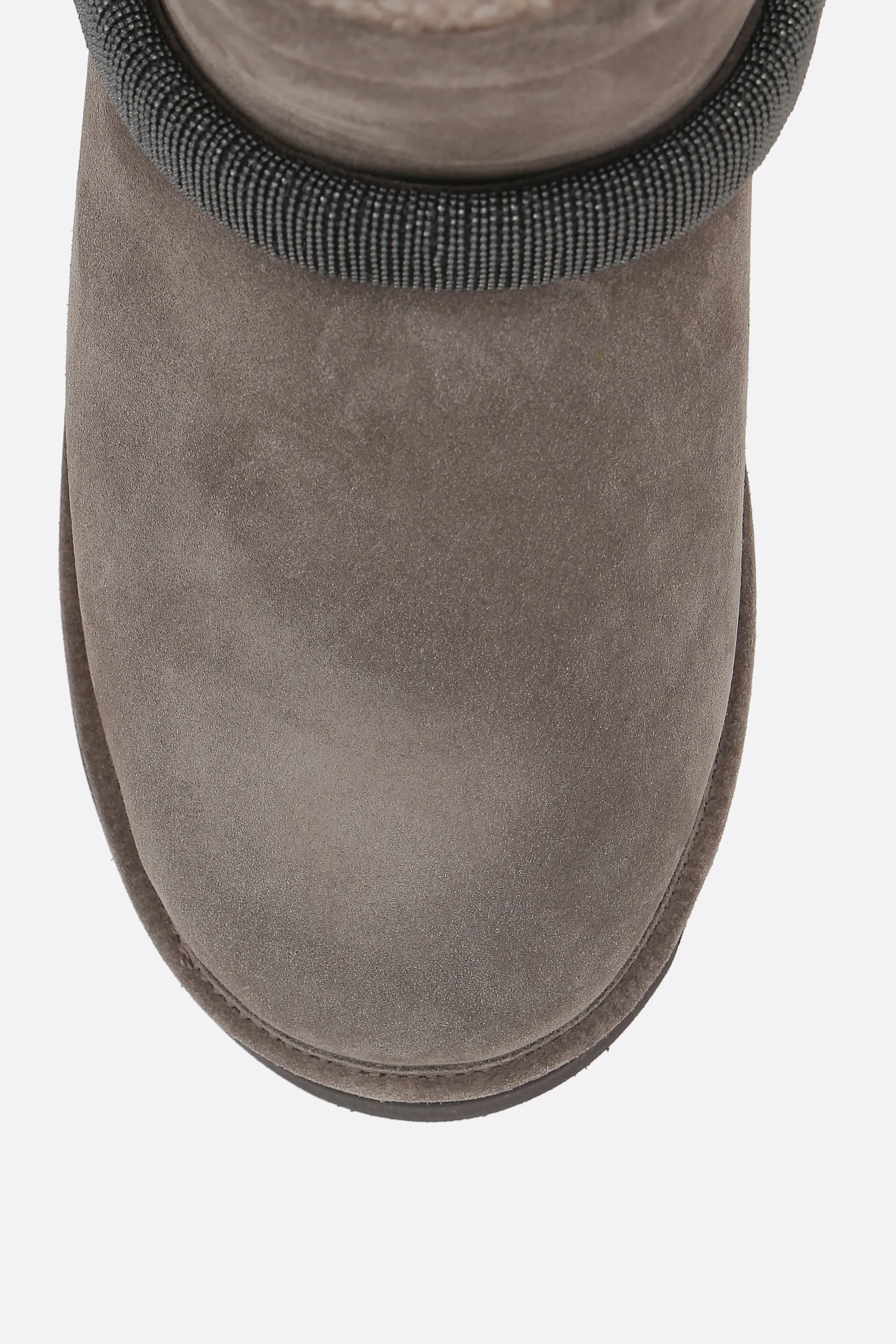  BRUNELLO CUCINELLI stivaletto in suede con Shiny Strap 