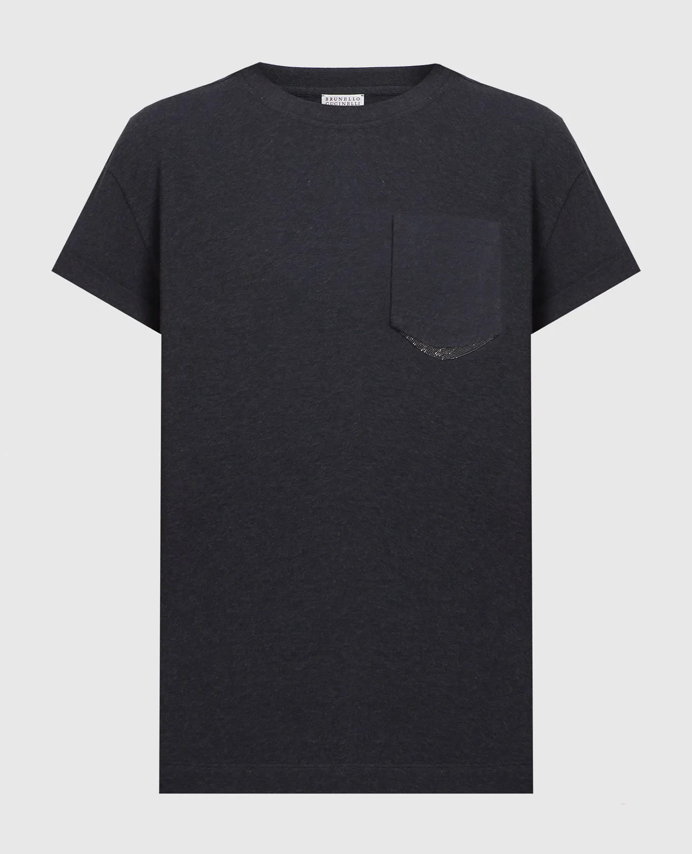 Brunello Cucinelli T-shirt grigia con coulisse MPT18BD400