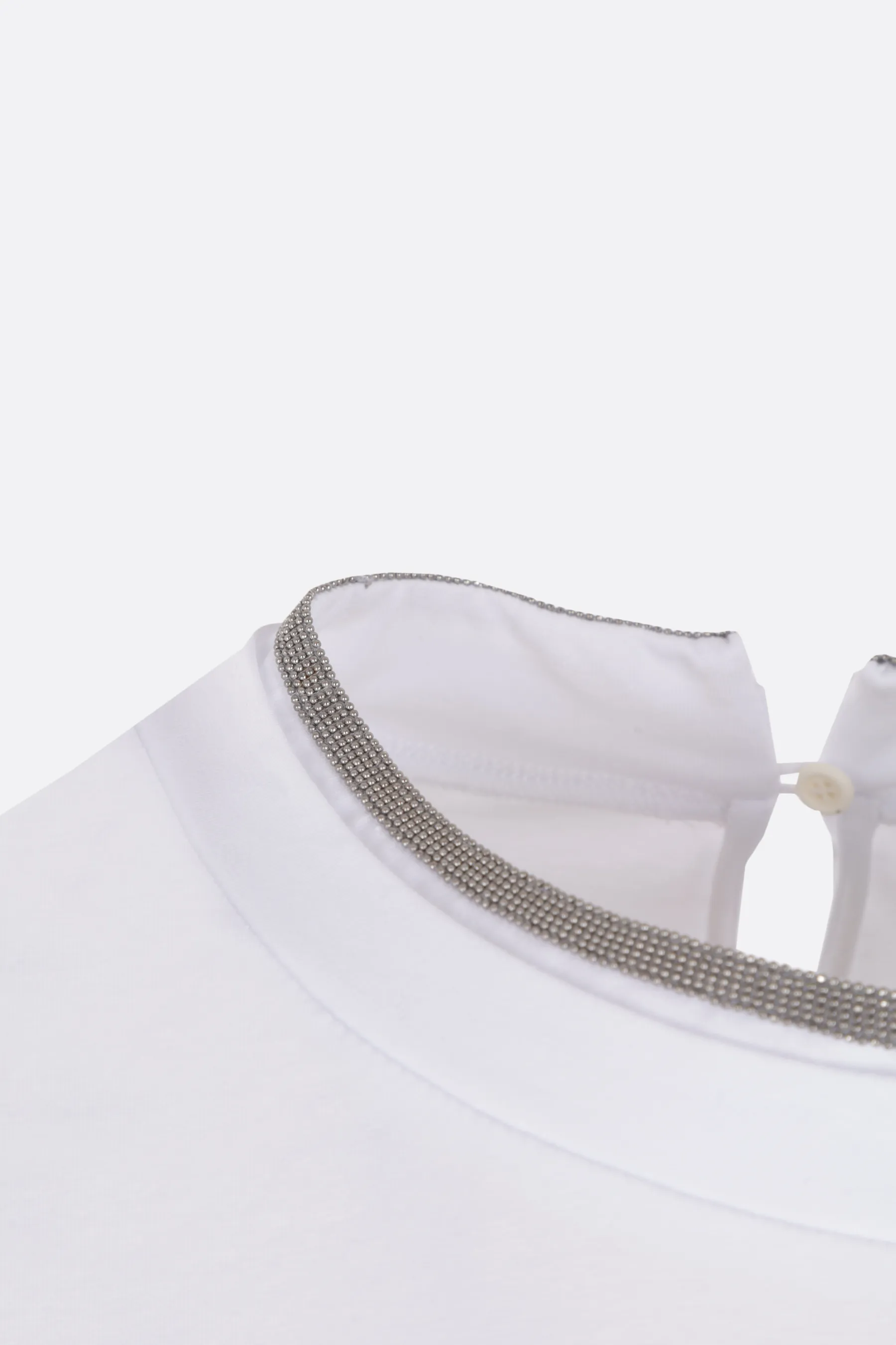 BRUNELLO CUCINELLI t-shirt in cotone con dettaglio monile
