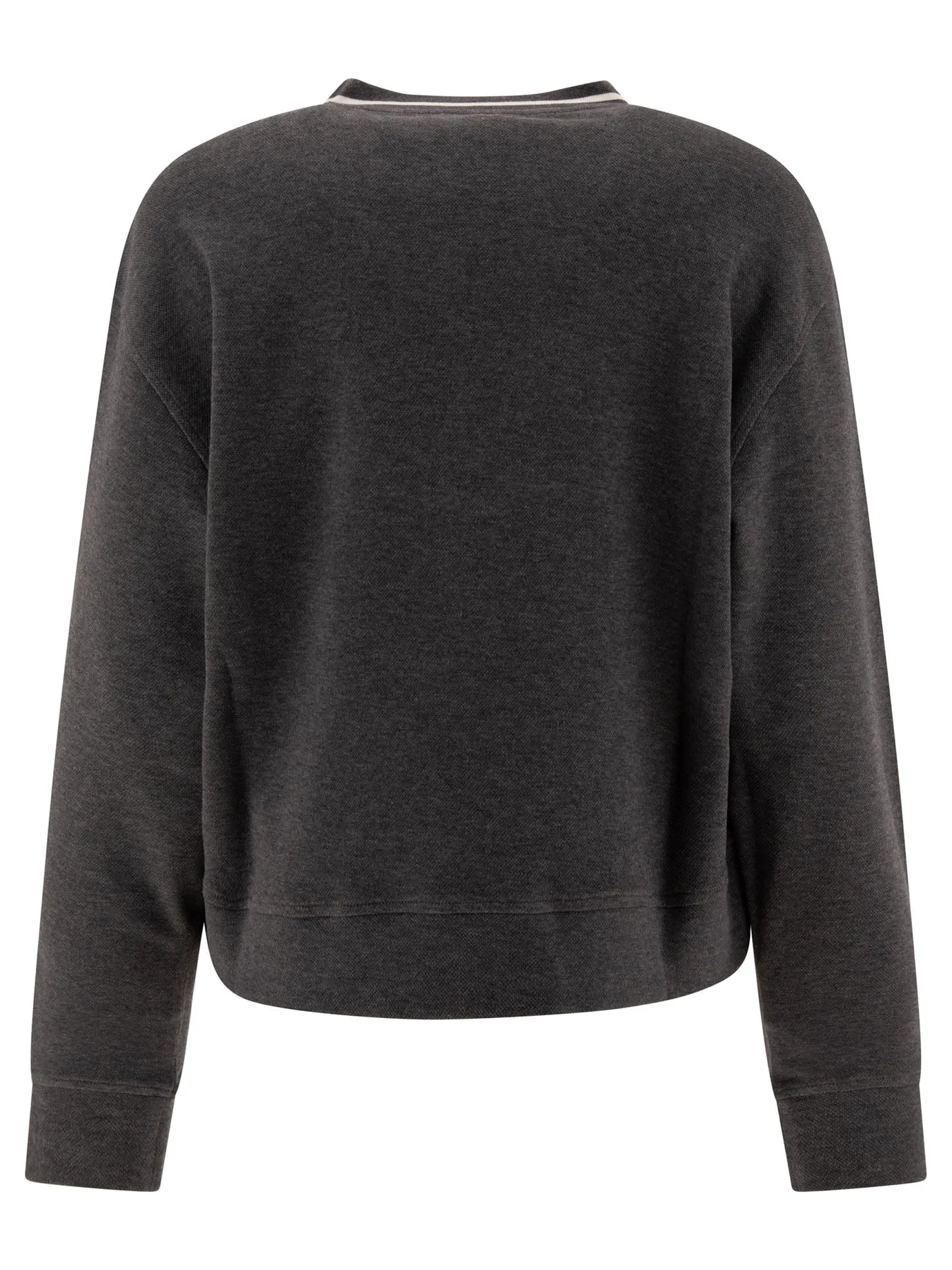 Brunello Cucinelli Techno Cotton Piqué Felpa con logo