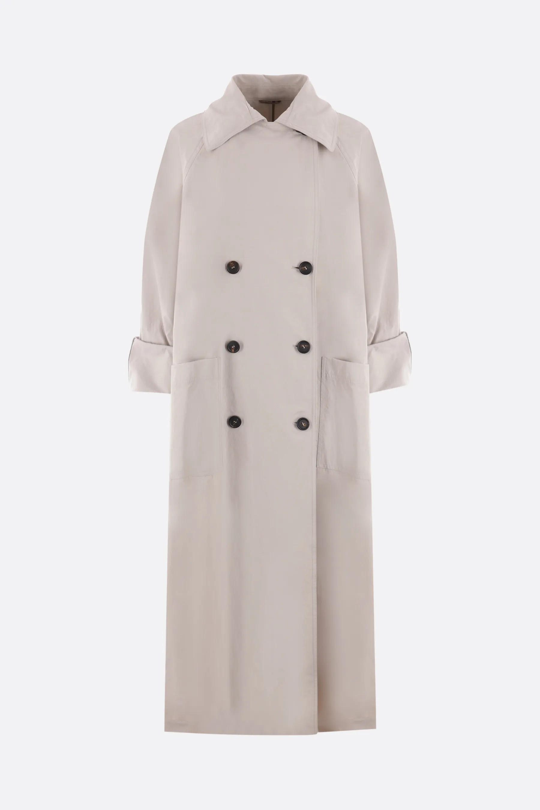 BRUNELLO CUCINELLI trench in canvas tecnico increspato