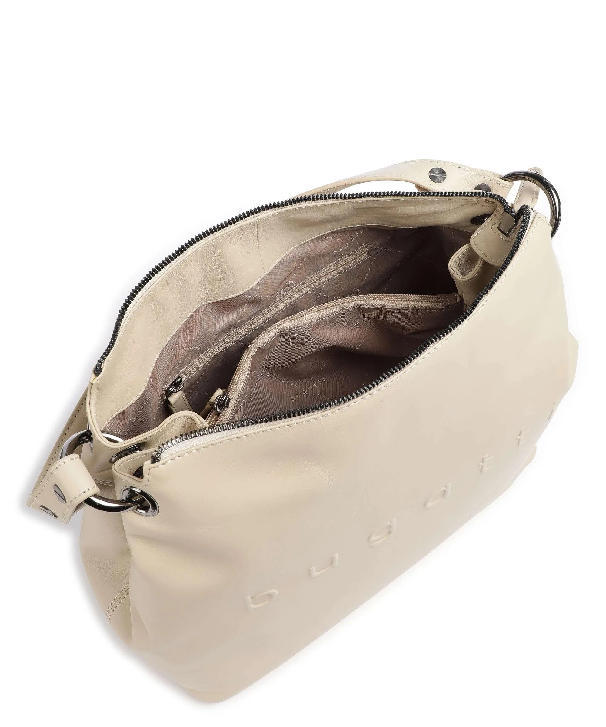  Bugatti Daphne Borsa hobo pelle di vacchetta grana beige  