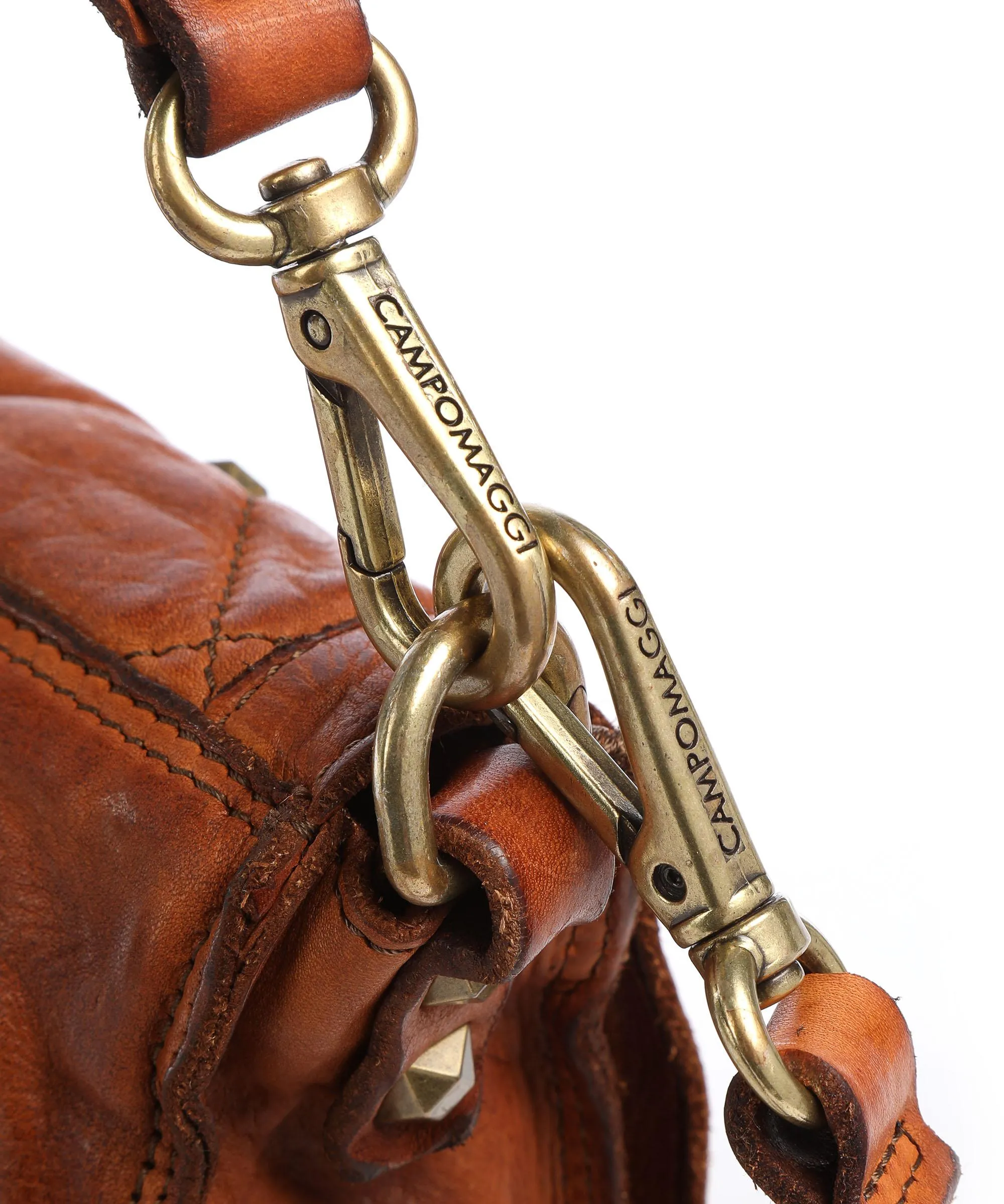  Campomaggi Prestige Borsa a spalla pelle di vacchetta finemente grana cognac  