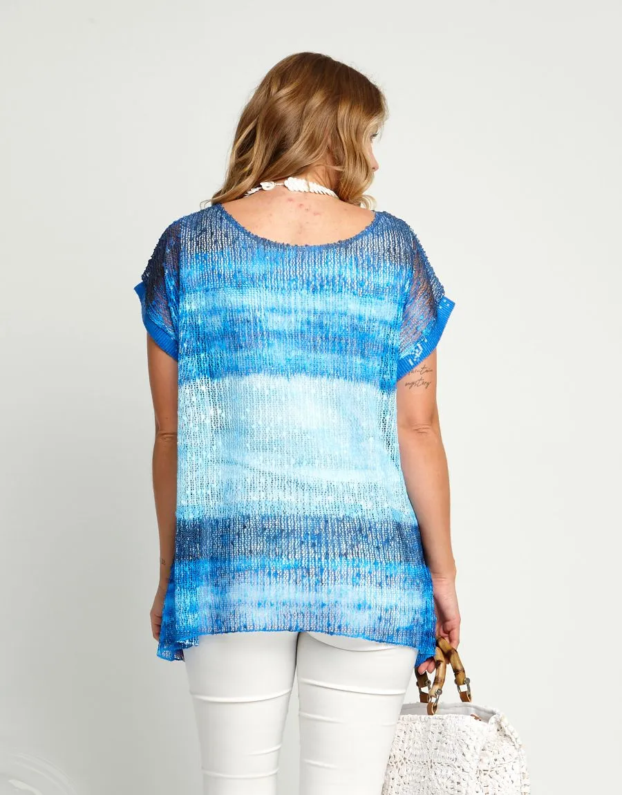 Casacca in rete con paillettes