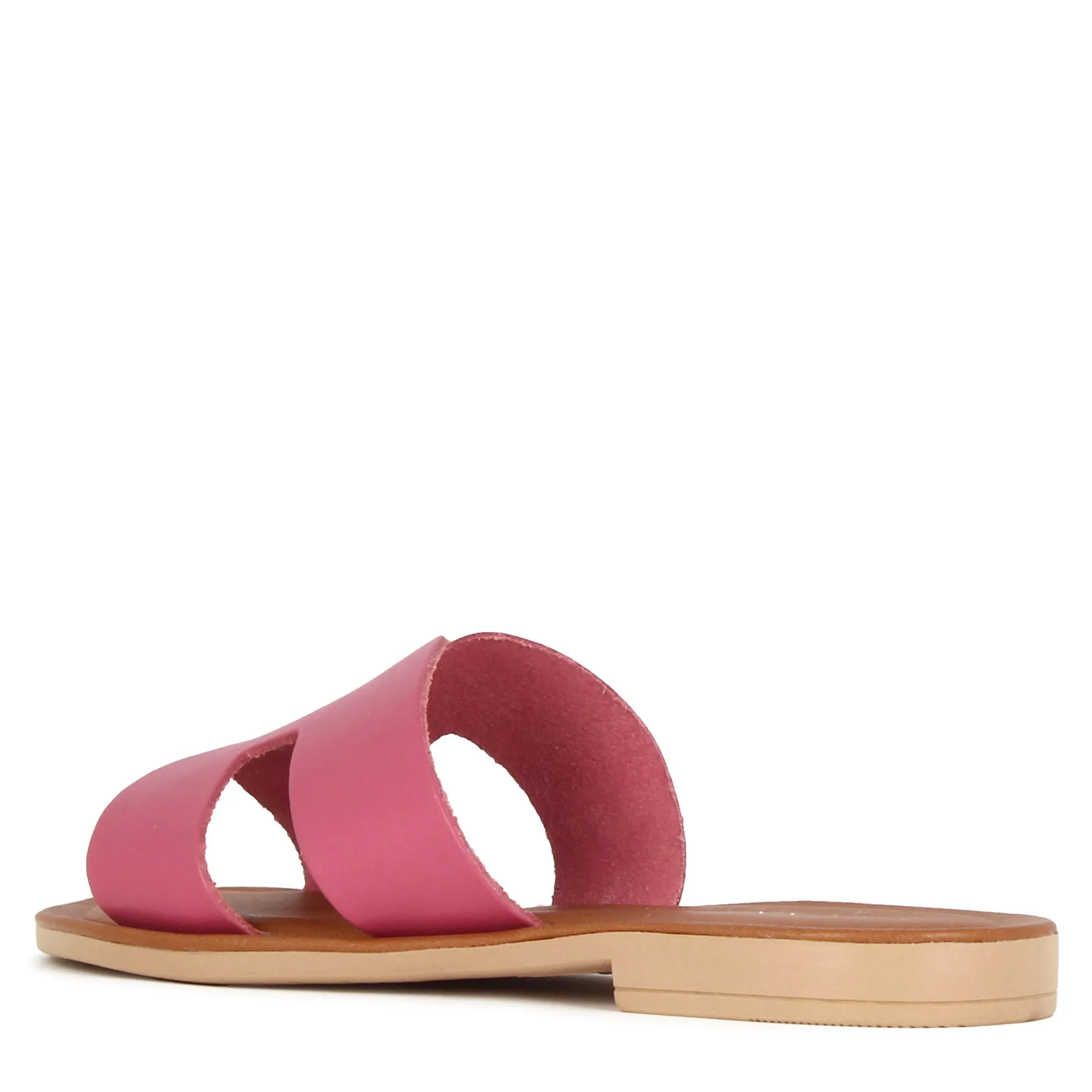 Ciabattine da donna in pelle colore rosa
