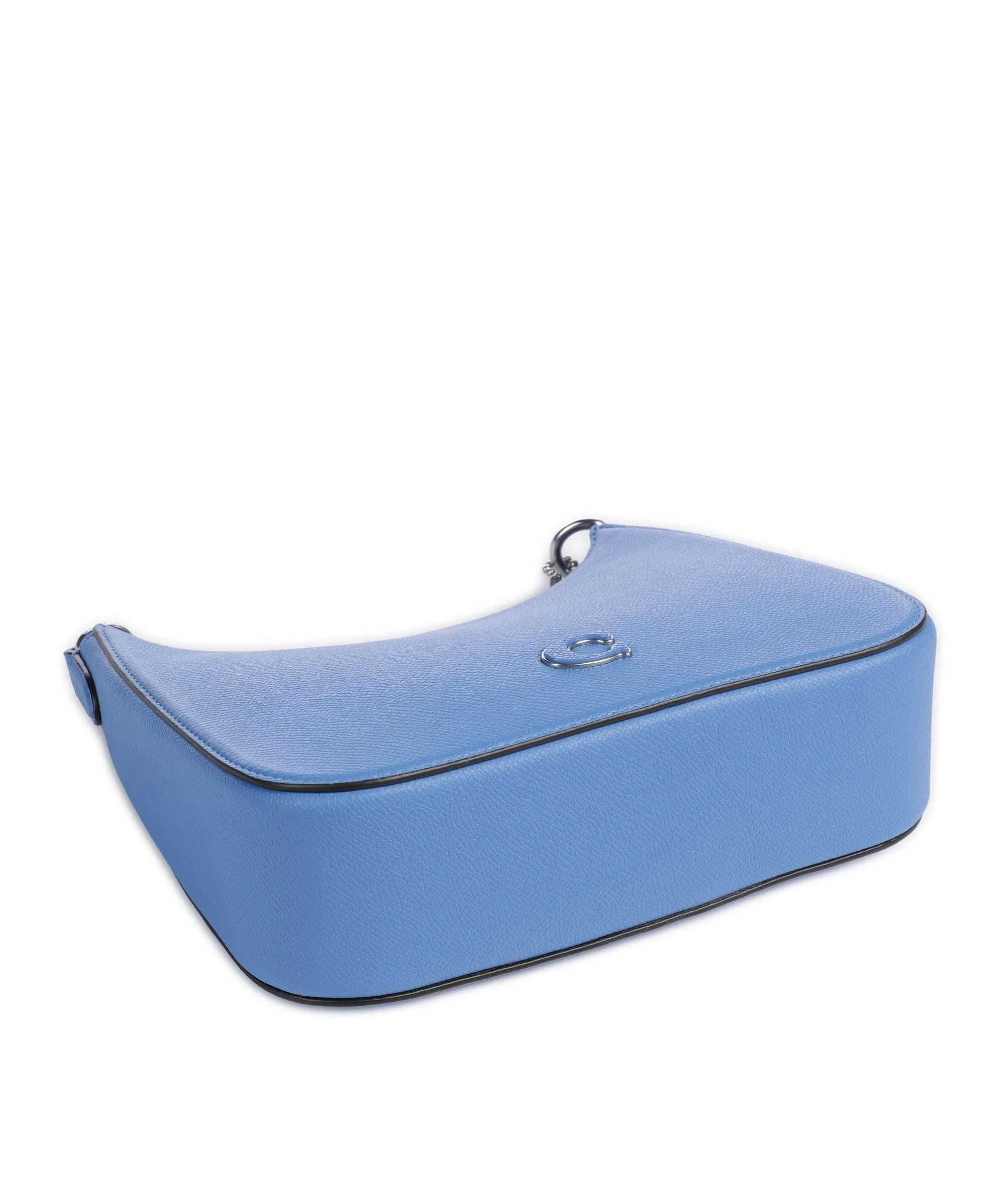  Coach Capsule Borsa a spalla pelle granulata blu  