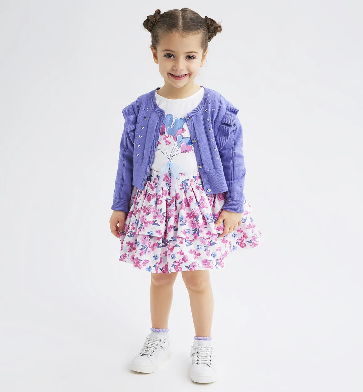 Completo per bambina con gonna