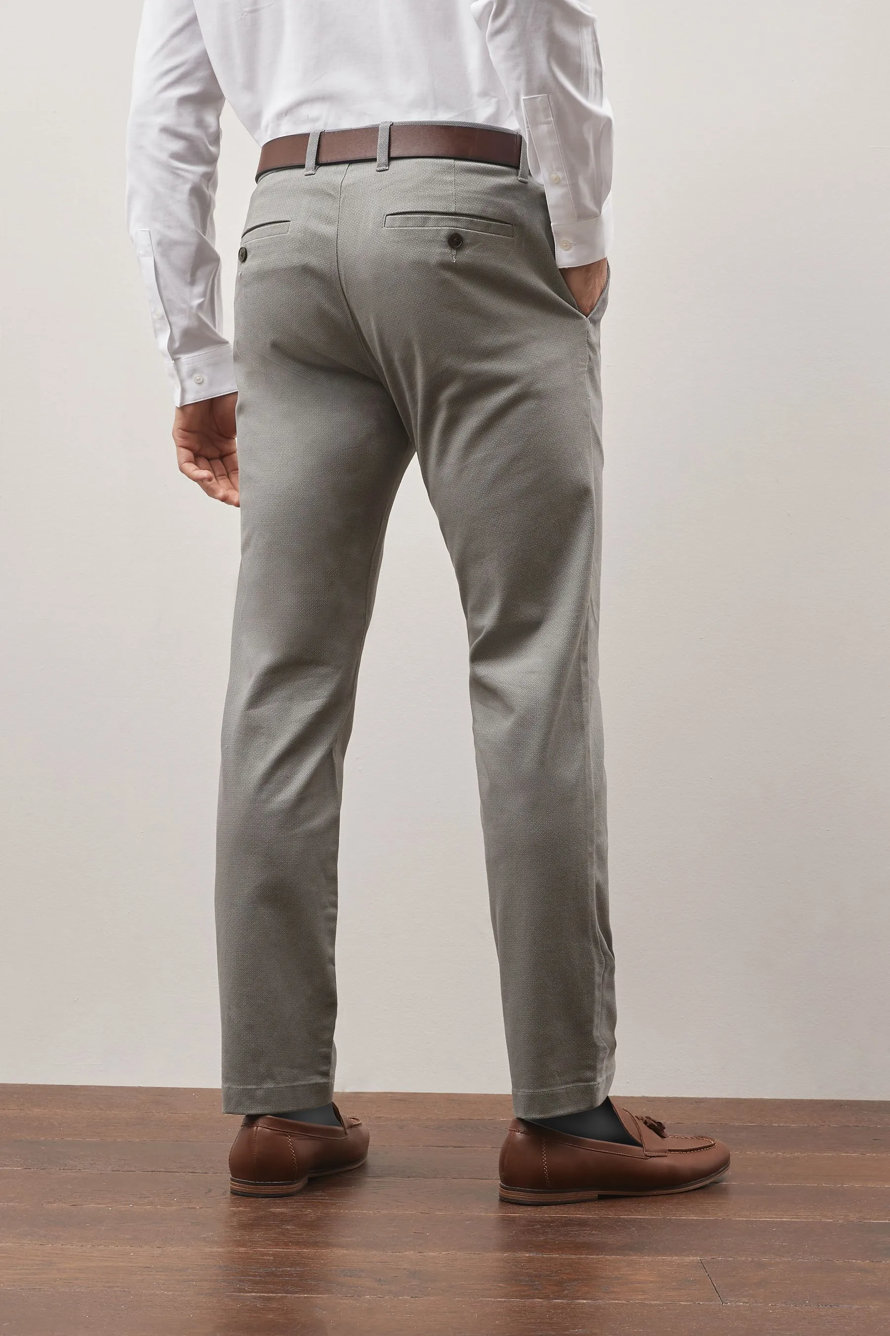 Con cintura - Pantaloni morbida chino stampata
