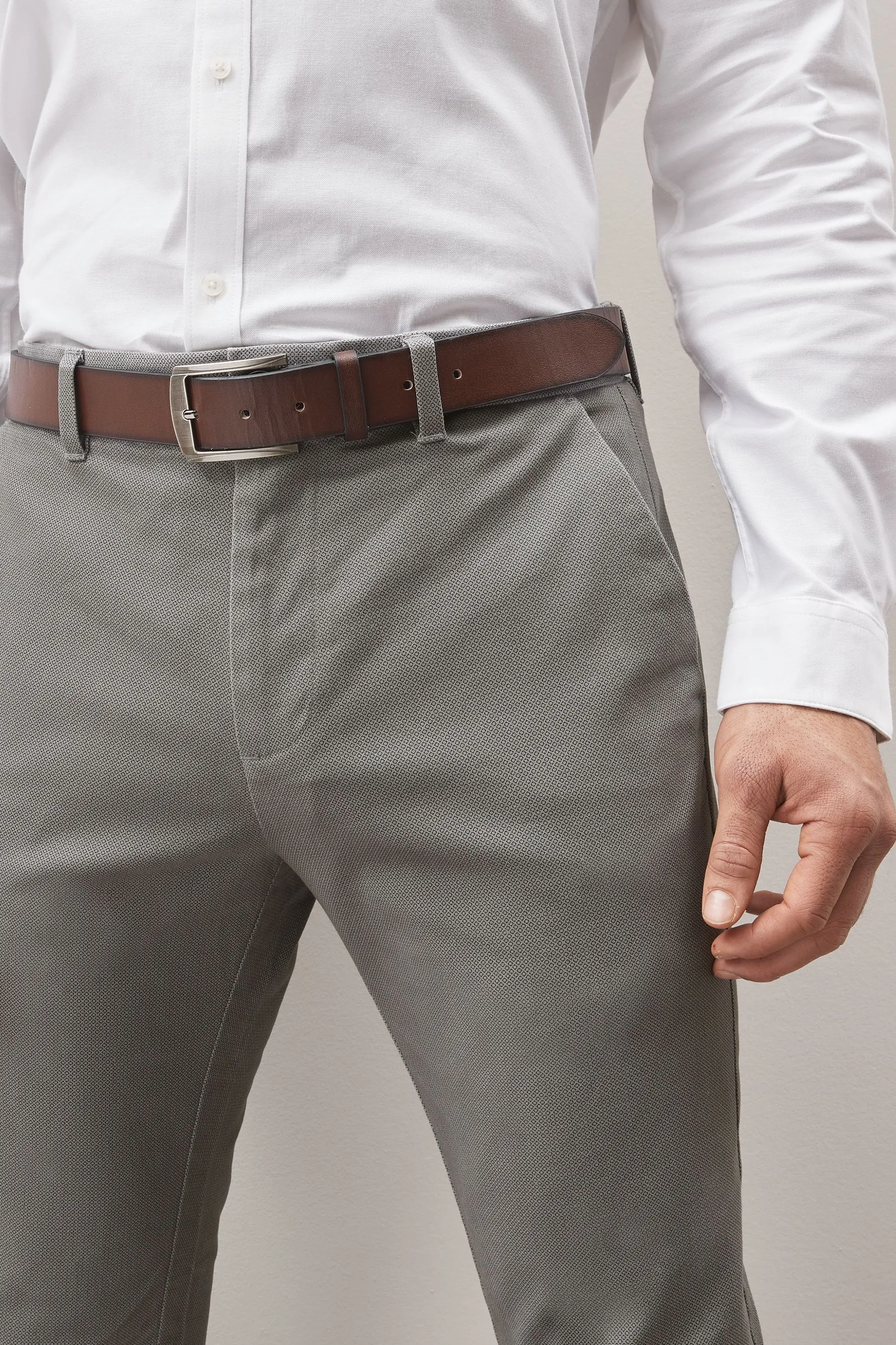 Con cintura - Pantaloni morbida chino stampata