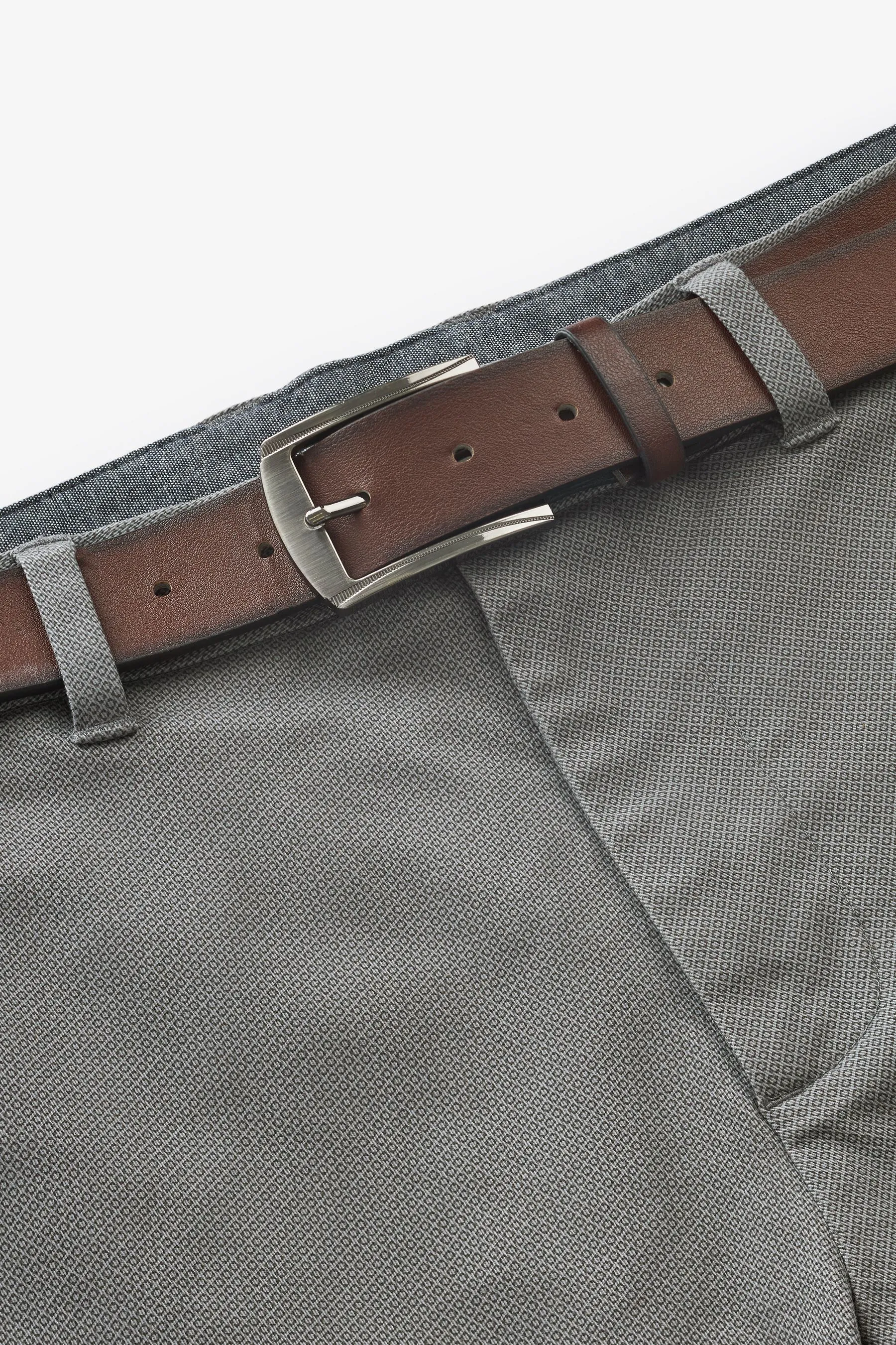 Con cintura - Pantaloni morbida chino stampata