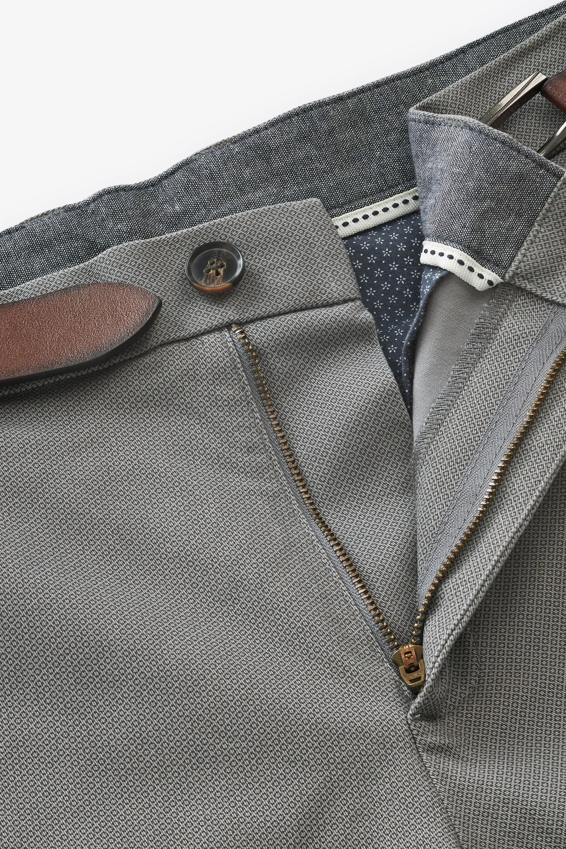 Con cintura - Pantaloni morbida chino stampata