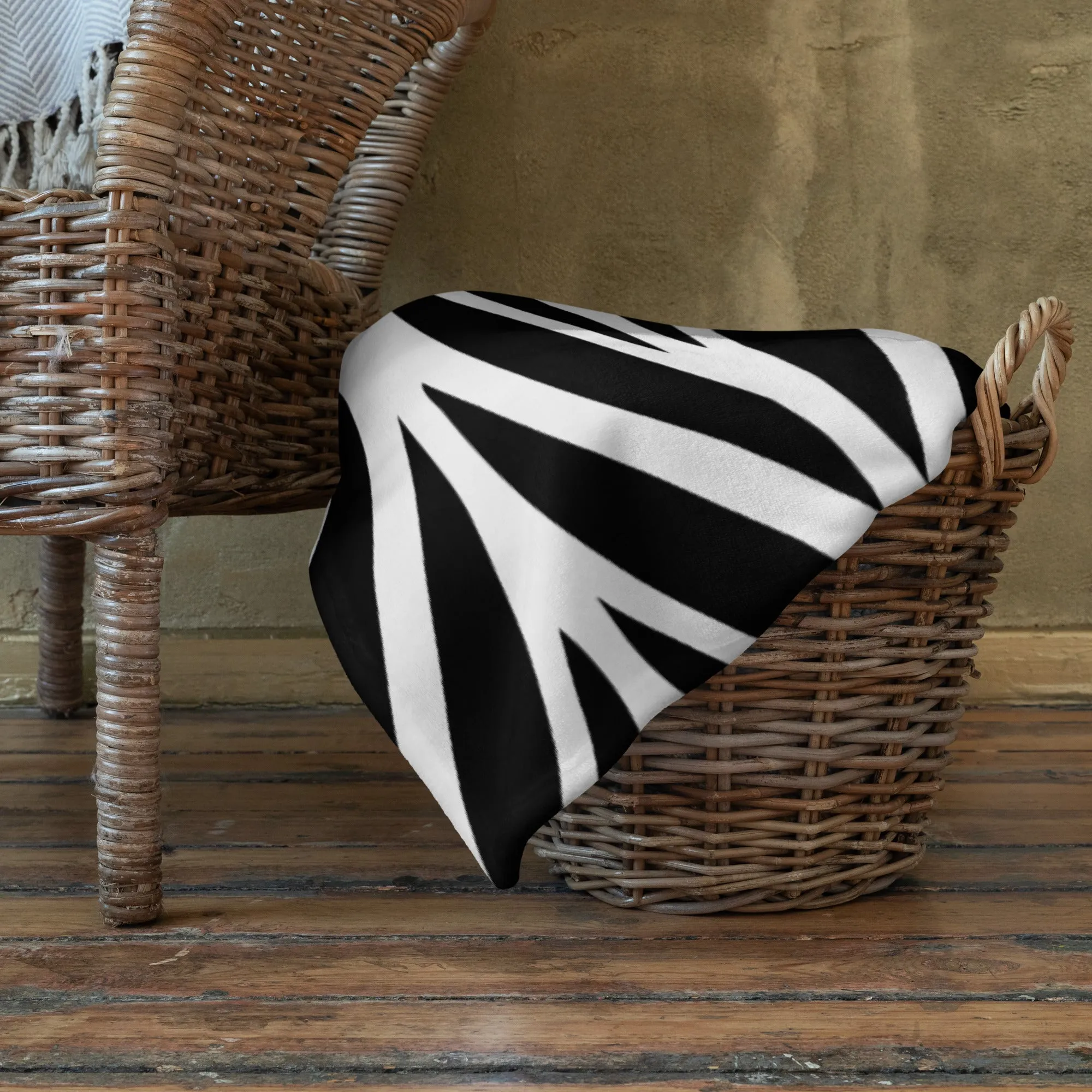 Coperta bianca e nera