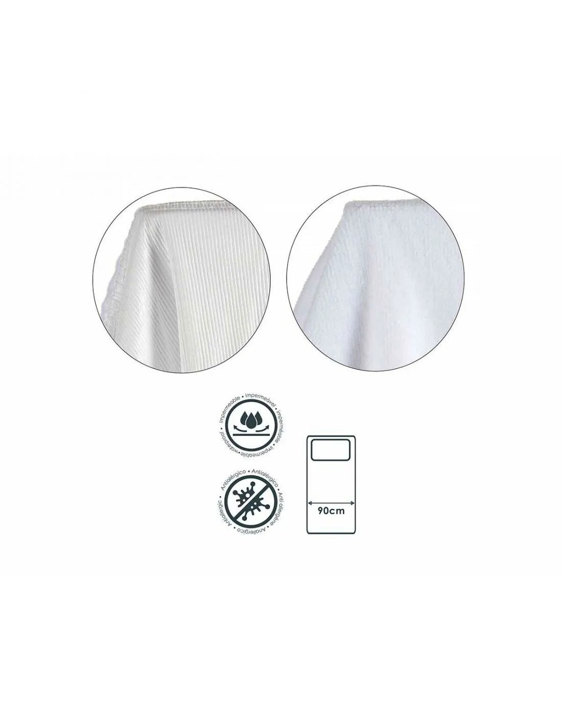 Coprimaterasso Bianco 90 x 190 cm (6 Unità)