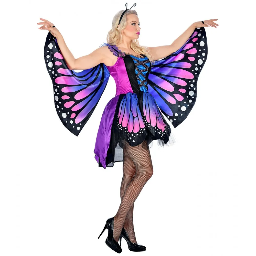 Costume Farfalla Donna per Feste a Tema, Carnevale Taglia M, Adulto