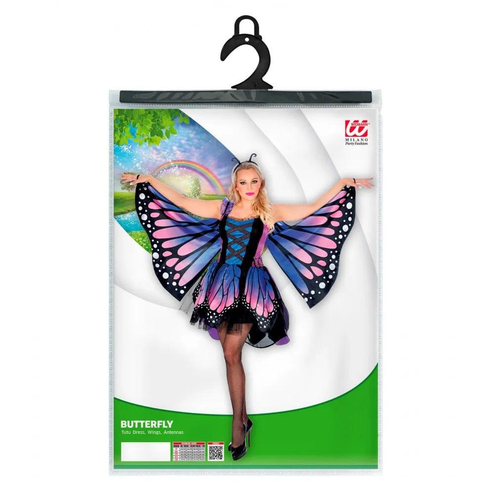 Costume Farfalla Donna per Feste a Tema, Carnevale Taglia M, Adulto