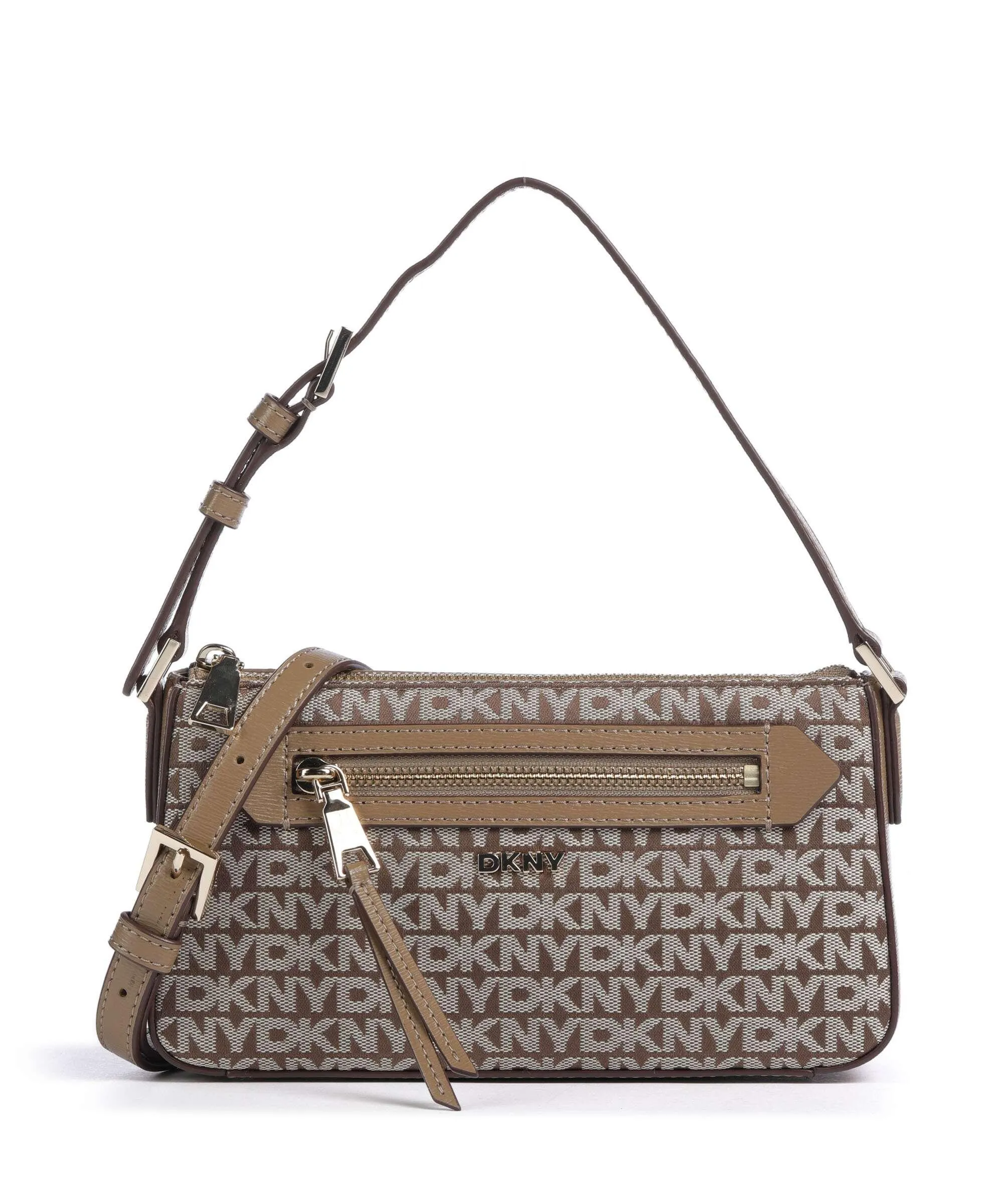  DKNY Bryant Borsa a spalla poliestere marrone chiaro  