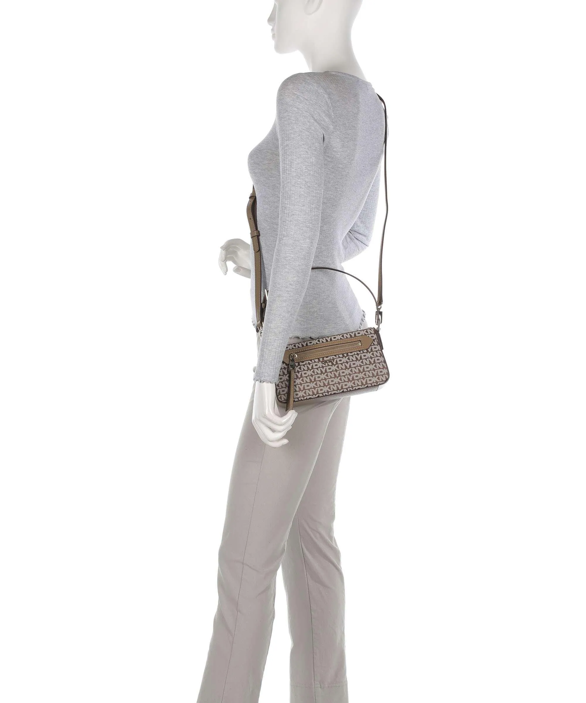 DKNY Bryant Borsa a spalla poliestere marrone chiaro  