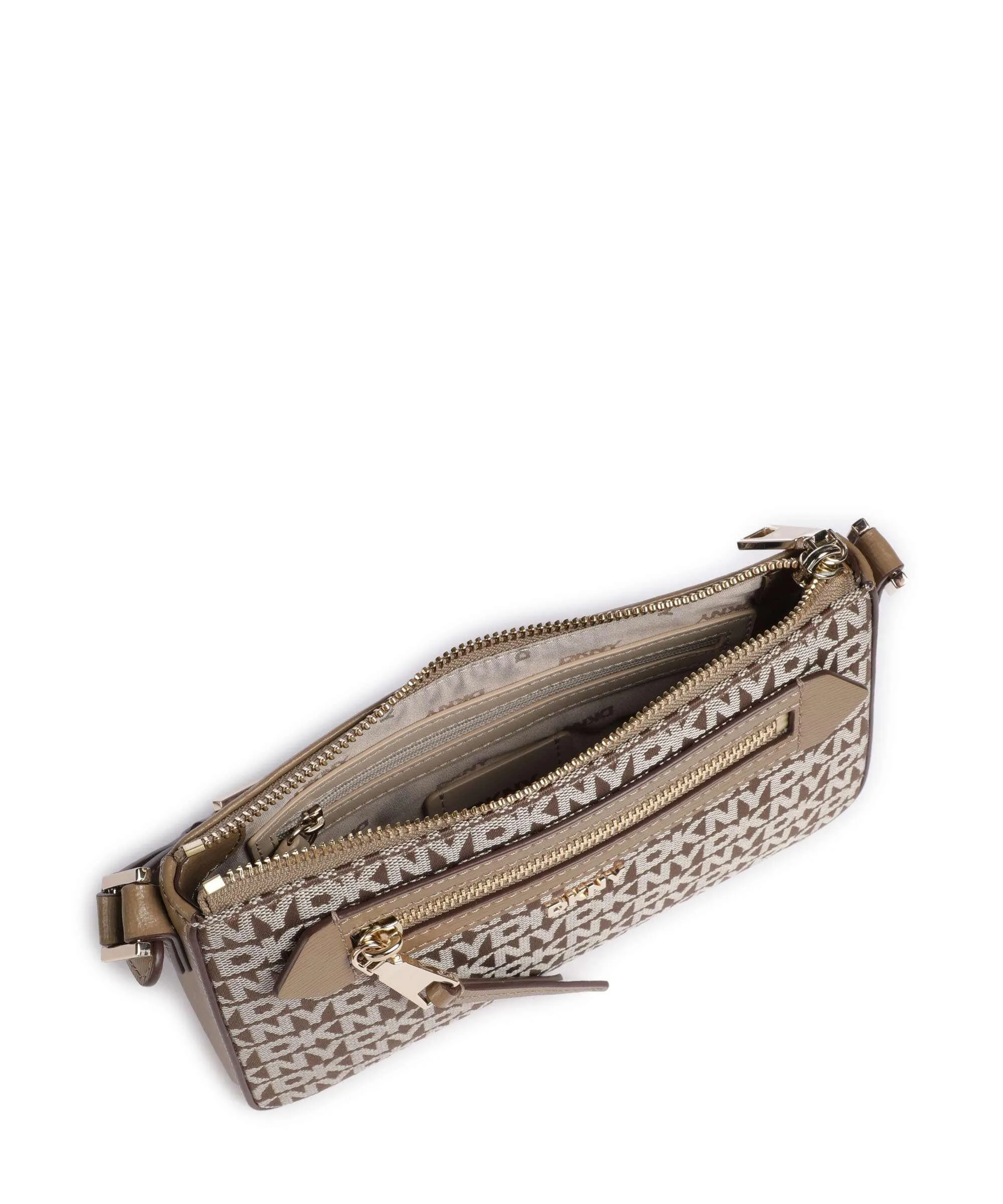  DKNY Bryant Borsa a spalla poliestere marrone chiaro  